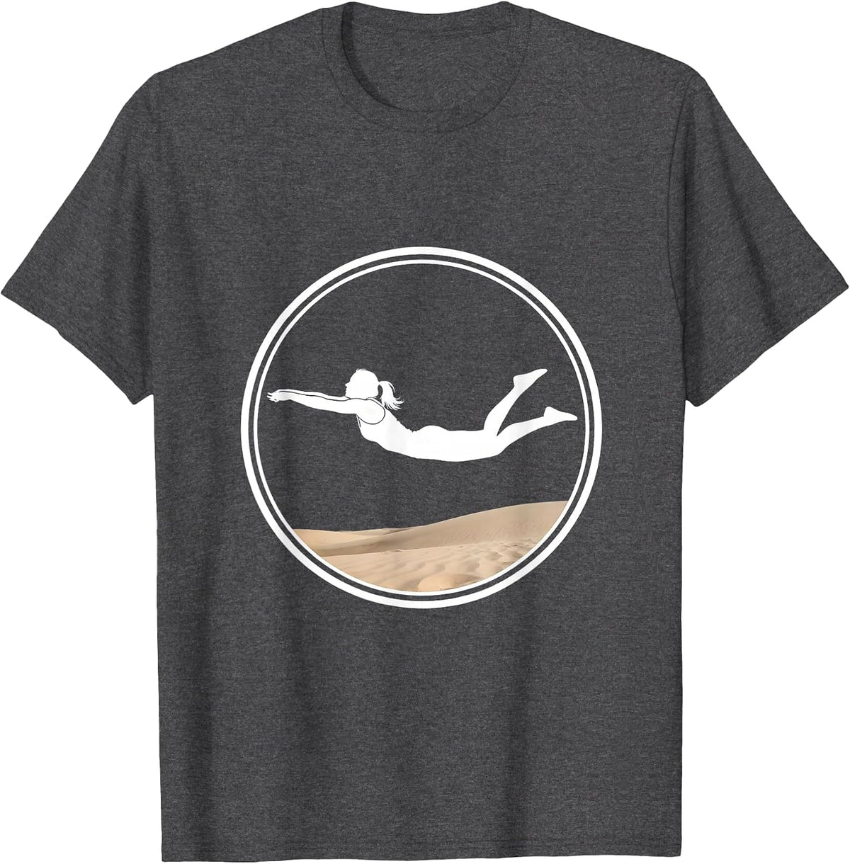 Men's Beach Volleyball Libero Diving Save Graphic T-Shirt - Dark Heather Grey