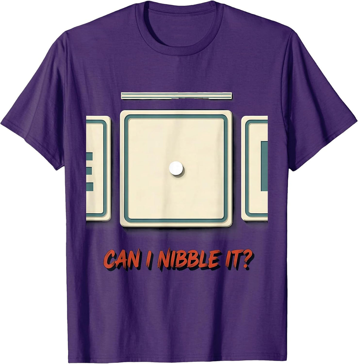 Men's Can I Nibble It Funny Periodic Table Chemistry Teacher Humor T-Shirt - Purple