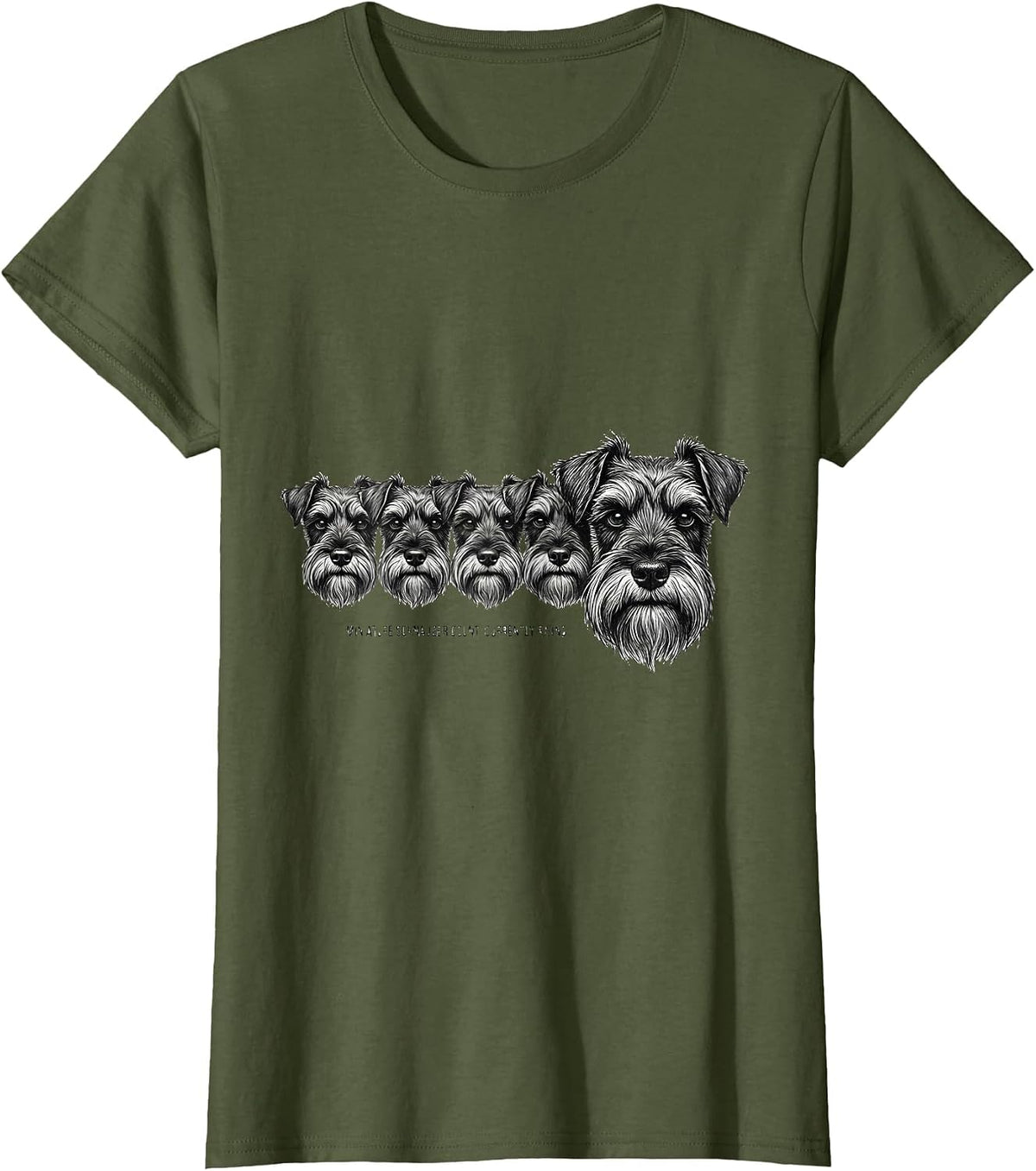Women's Miniature Schnauzer Count: Currently Rising Funny T-Shirt - Olive Green