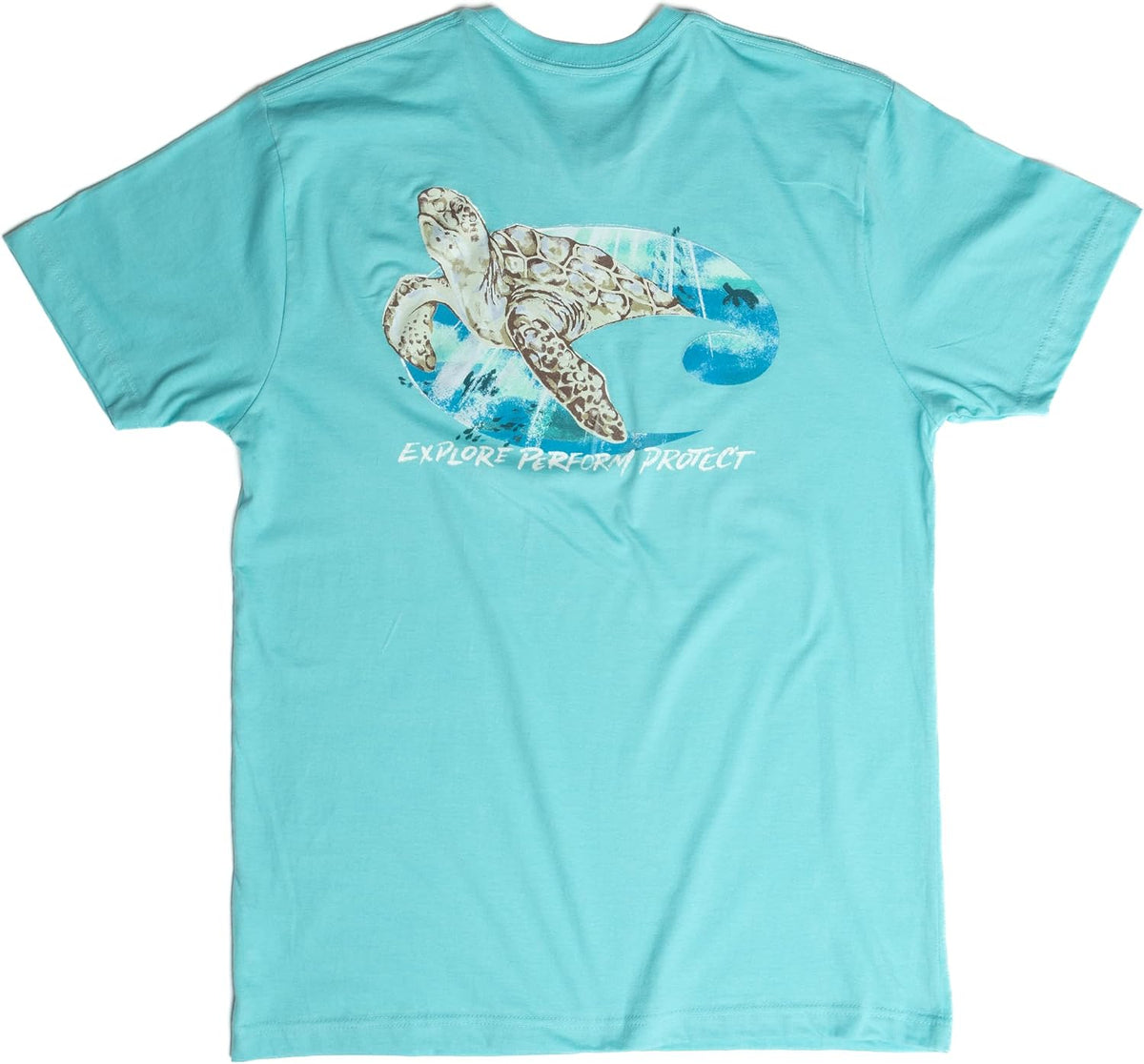 Costa Del Mar Men's Costa Epp Sea Turtle T-Shirt - Heather Blue Lagoon