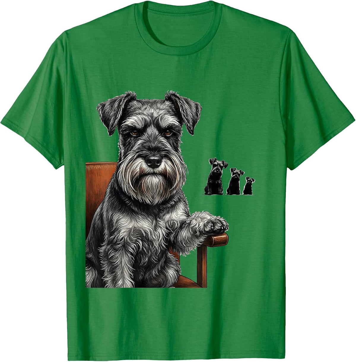 Men's Miniature Schnauzer Proud Dog Owner Humor T-Shirt - Kelly Green