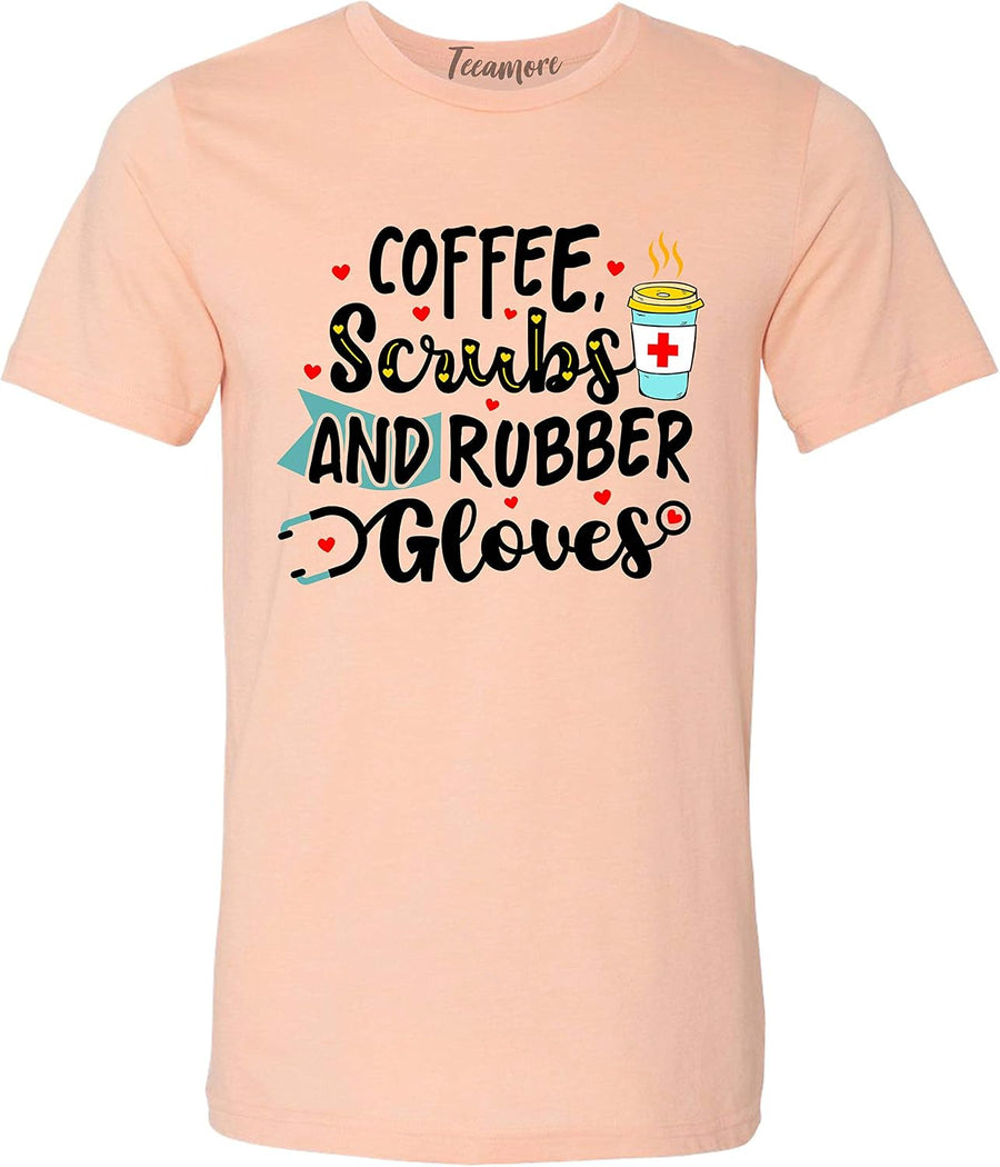 TEEAMORE Nurse Life Shirt Nursing School Tees Cute Nurses Save Lives T-Shirt Gifts - Graphic-1 Unisex Shirt Peach
