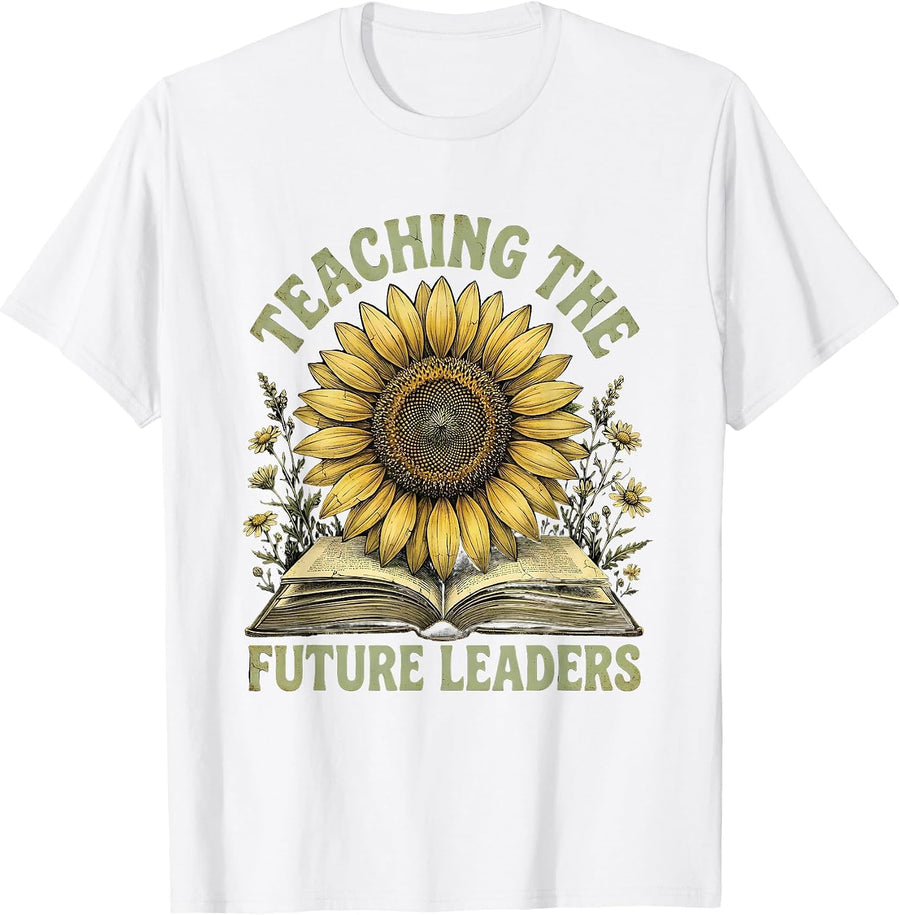 Men's Teaching The Future Leaders Preschool Teacher Design T-Shirt - White