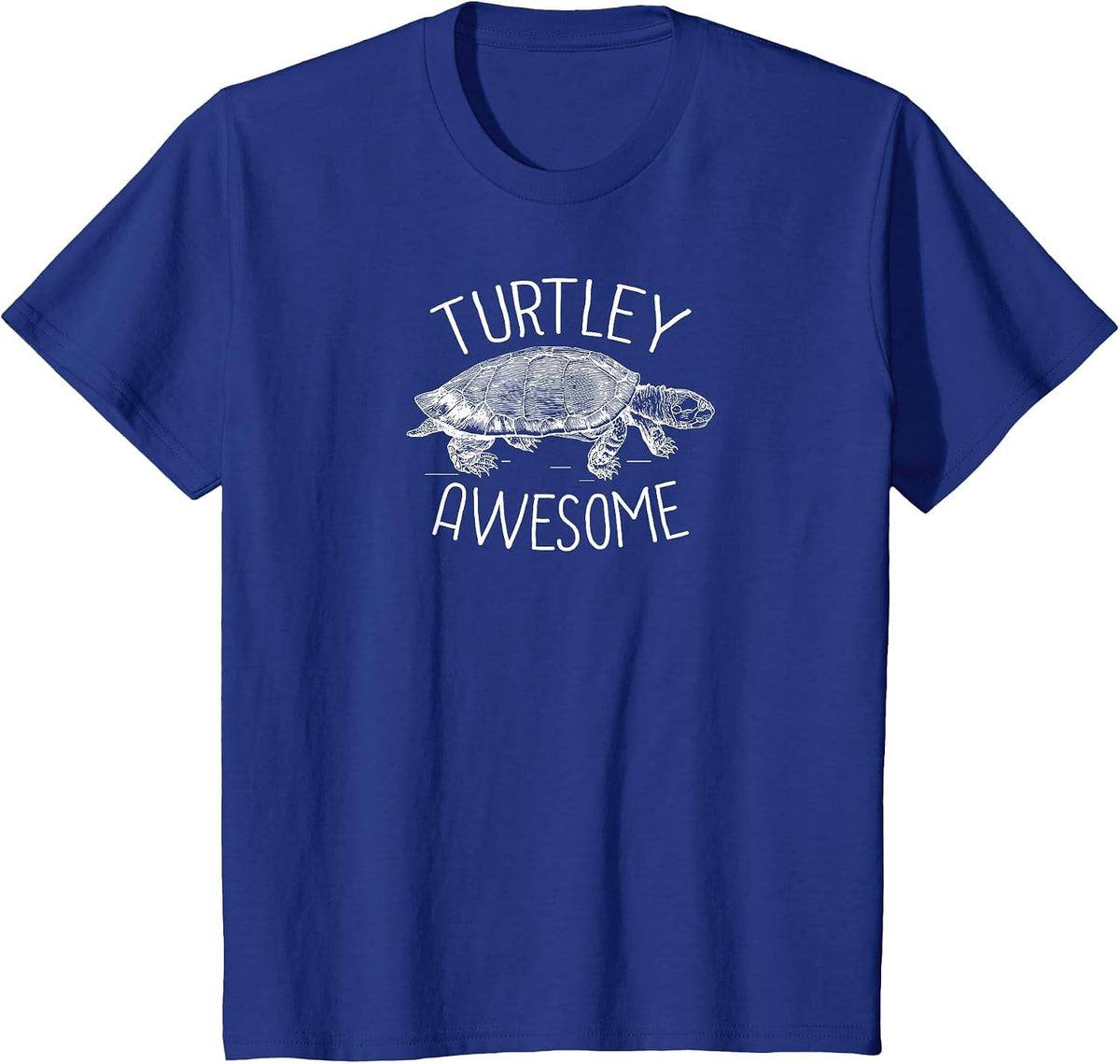 Turtley Awesome T-Shirt Funny Turtle Pun for Animal Lovers T-Shirt - Royal Blue