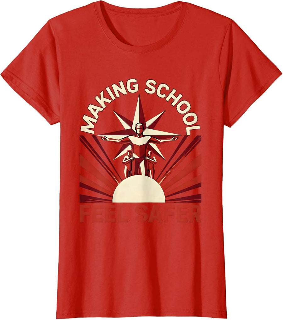 Women's Making School Feel Safer School Counselor Design T-Shirt - Red