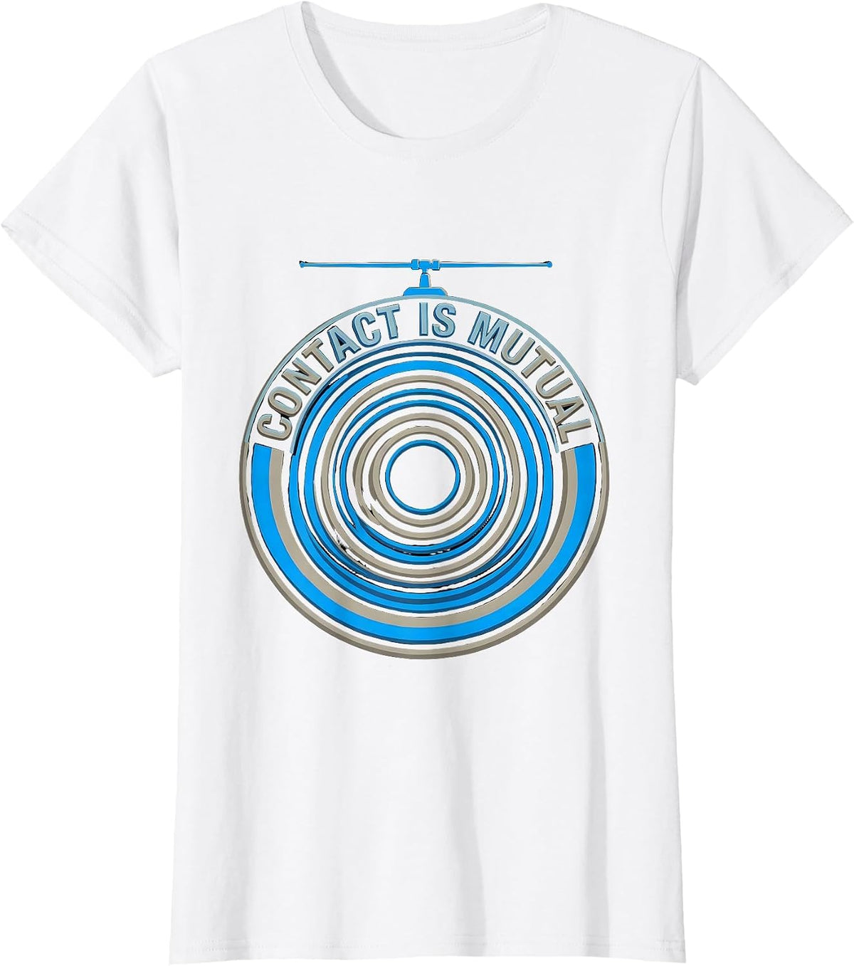 Contact Is Mutual Funny Ham Radio Operator Humor T-Shirt - White