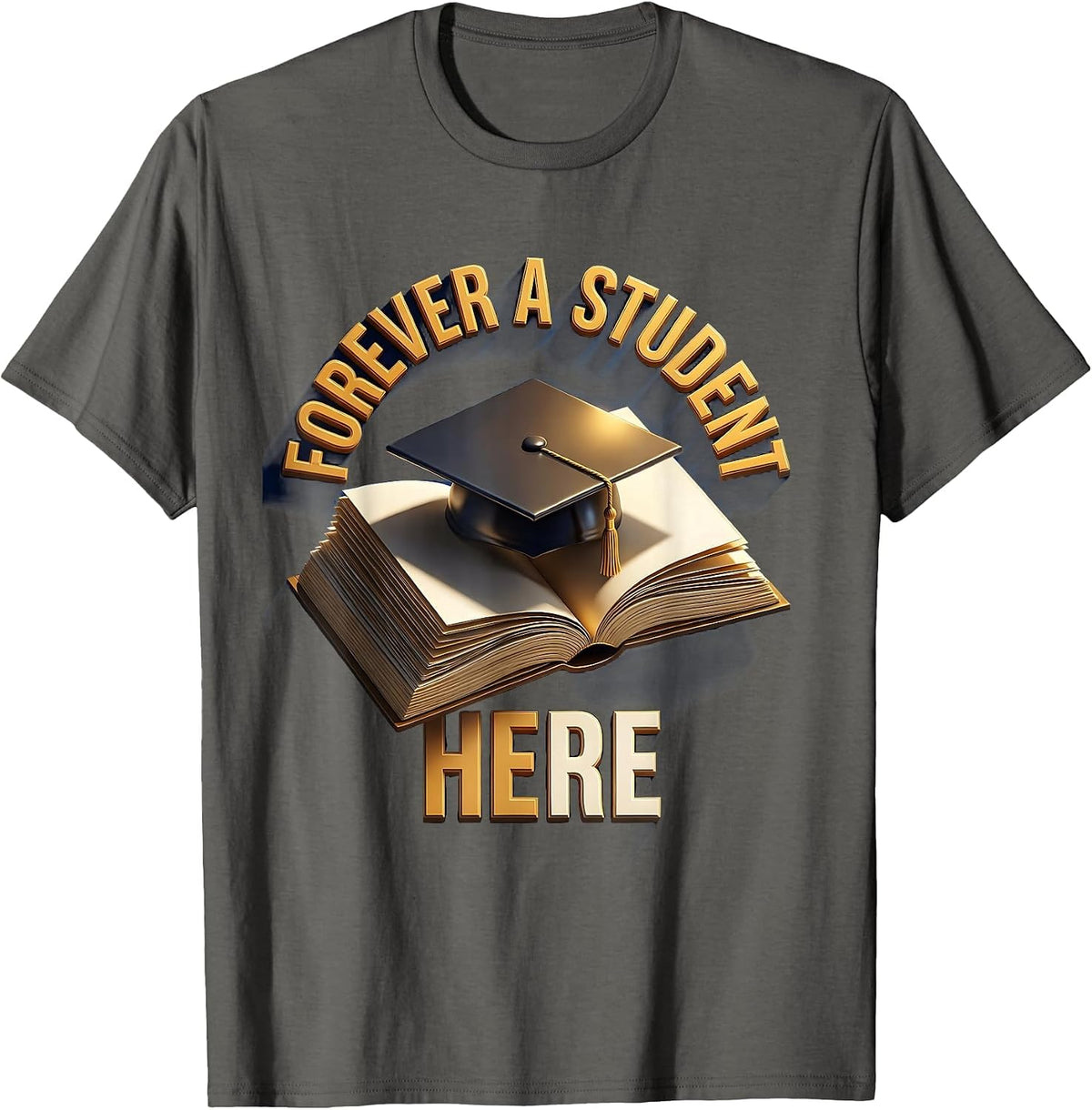 It's a Beautiful Day for Learning Student Design T-Shirt - Asphalt Grey