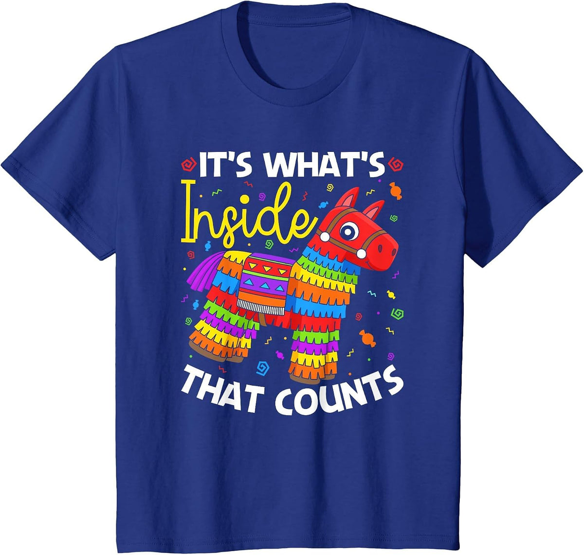 Pinata It's What's Inside that Counts Llama T-Shirt - Royal Blue