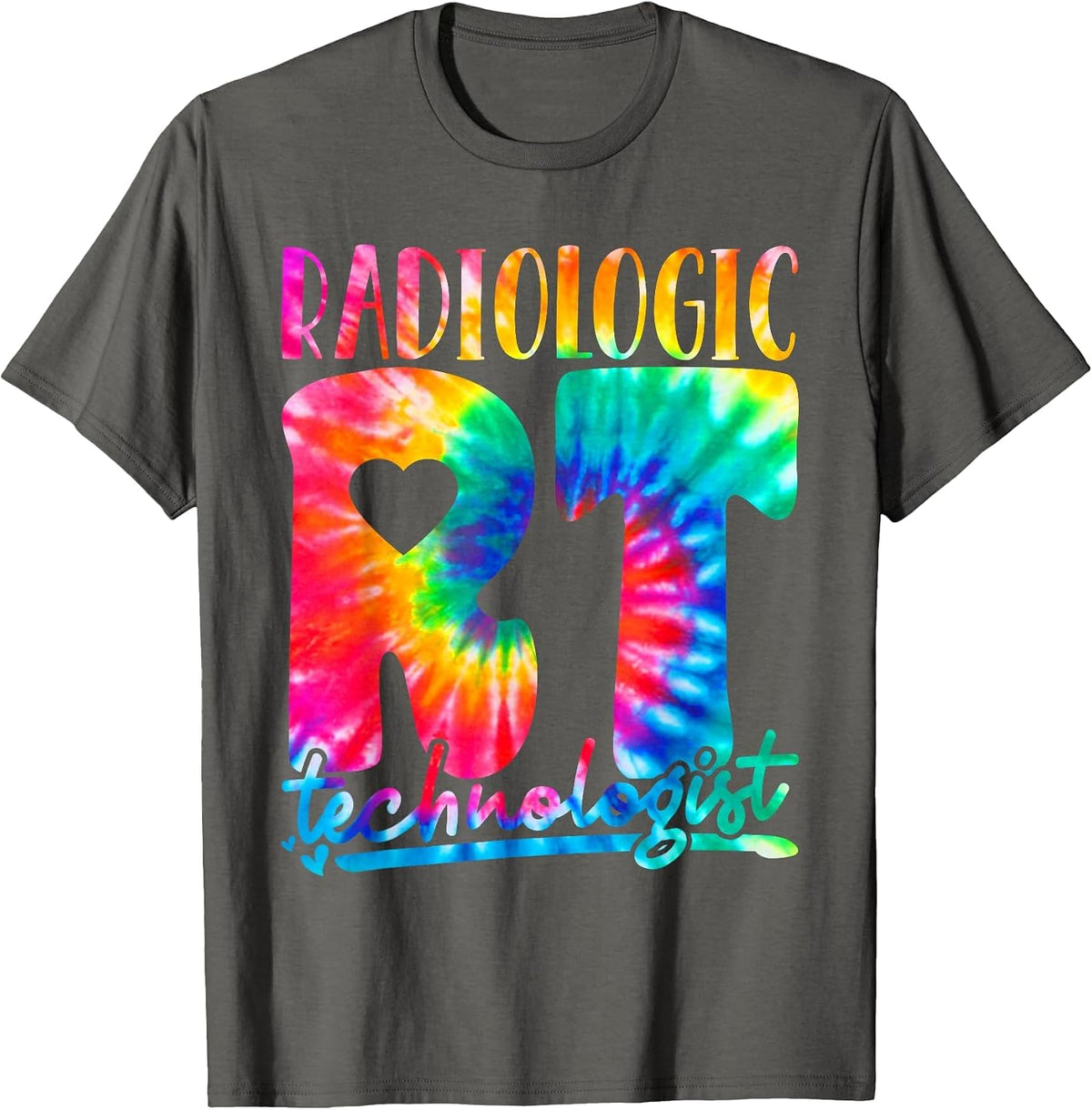 Radiologic Technologist RT Funny Tie Dye Radiology Xray Tech T-Shirt - Asphalt Grey