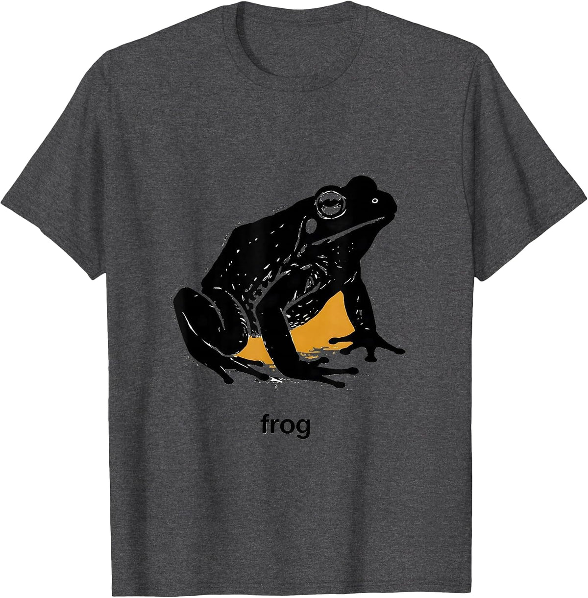 Men's frog Minimal Line Art Abstract Sketch Scribble Frog Lover T-Shirt - Dark Heather Grey