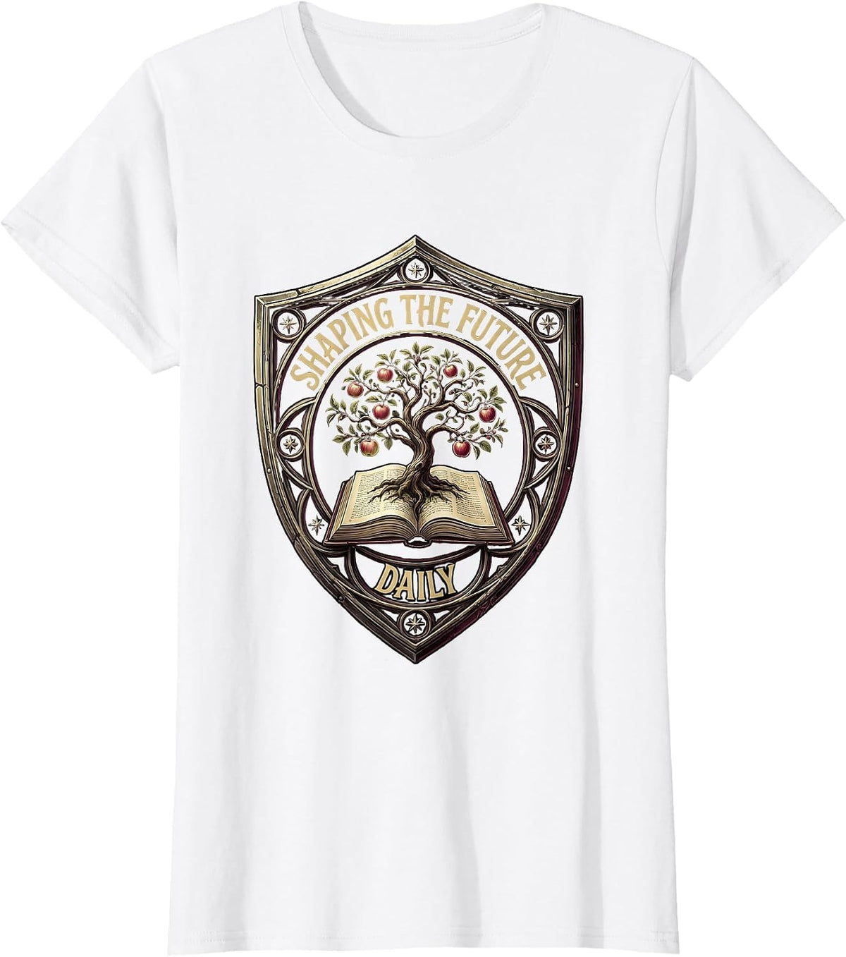 Shaping The Future Daily Elementary Teacher T-Shirt - White