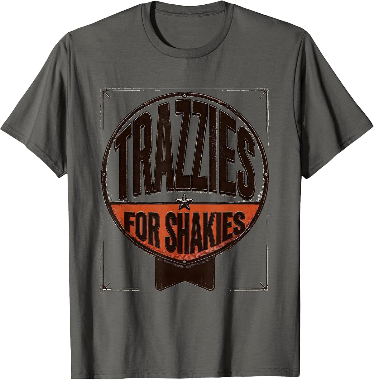 Men's Trazzies For Shakies Funny Vet Tech Veterinary Technician T-Shirt - Asphalt Grey