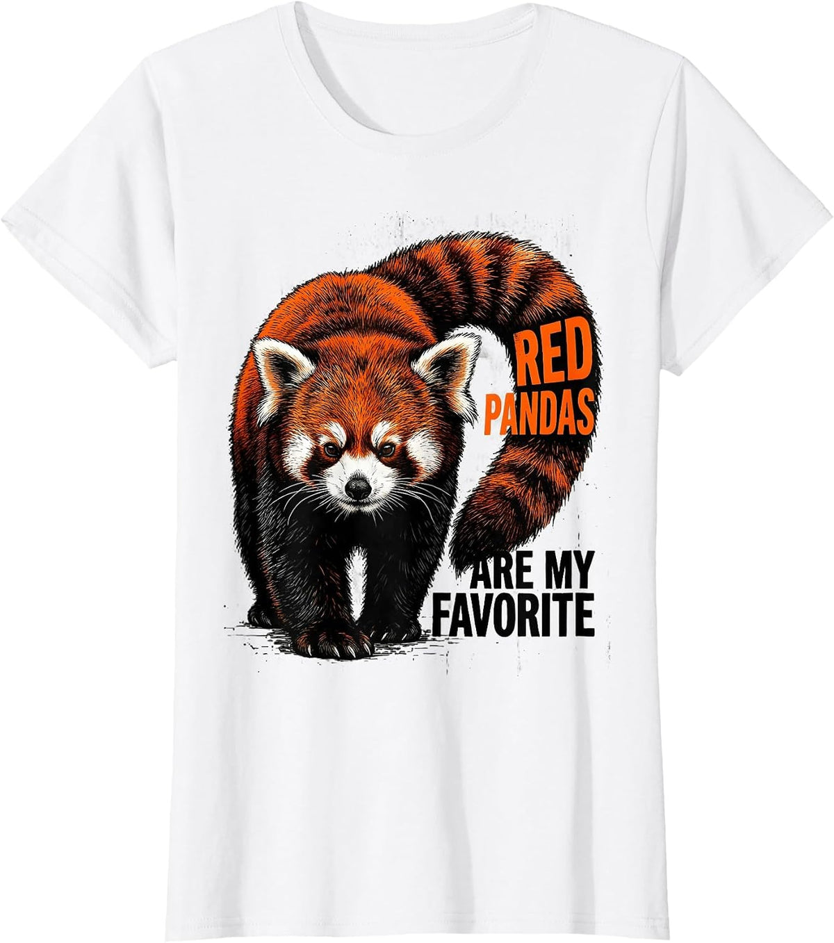 Women's Red Pandas Are My Favorite Streetwear Cute Animal Lover Gift T-Shirt - White