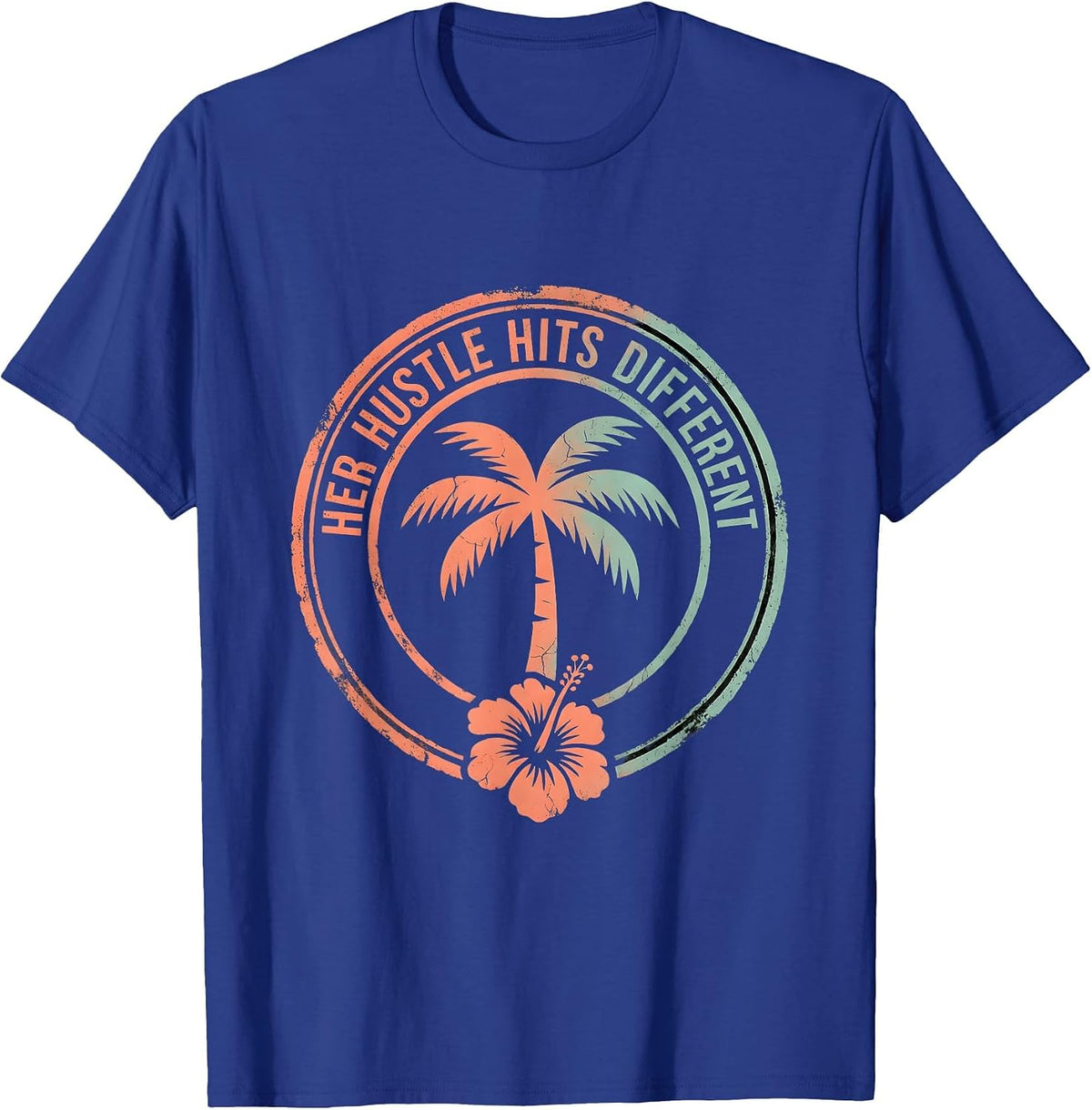 Her Hustle Hits Different Labor Day Design T-Shirt - Royal Blue
