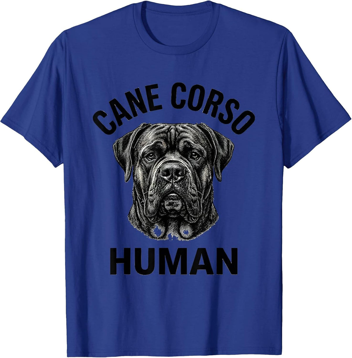Cane Corso Human Monochromatic Dog Owner Pride T-Shirt - Royal Blue