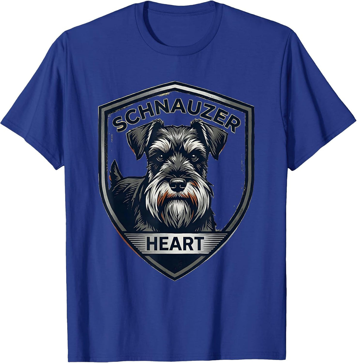 Schnauzer Heart Funny Miniature Schnauzer Lover Gift T-Shirt - Royal Blue