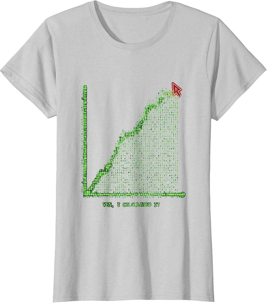 Women's Yes I Calculated It Funny Chemistry Science Nerd Gift T-Shirt - Silver Grey