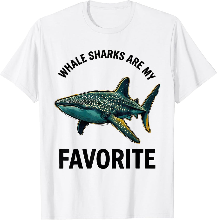 Men's Whale Sharks Are My Favorite Funny Ocean Wildlife Sea Animal T-Shirt - White