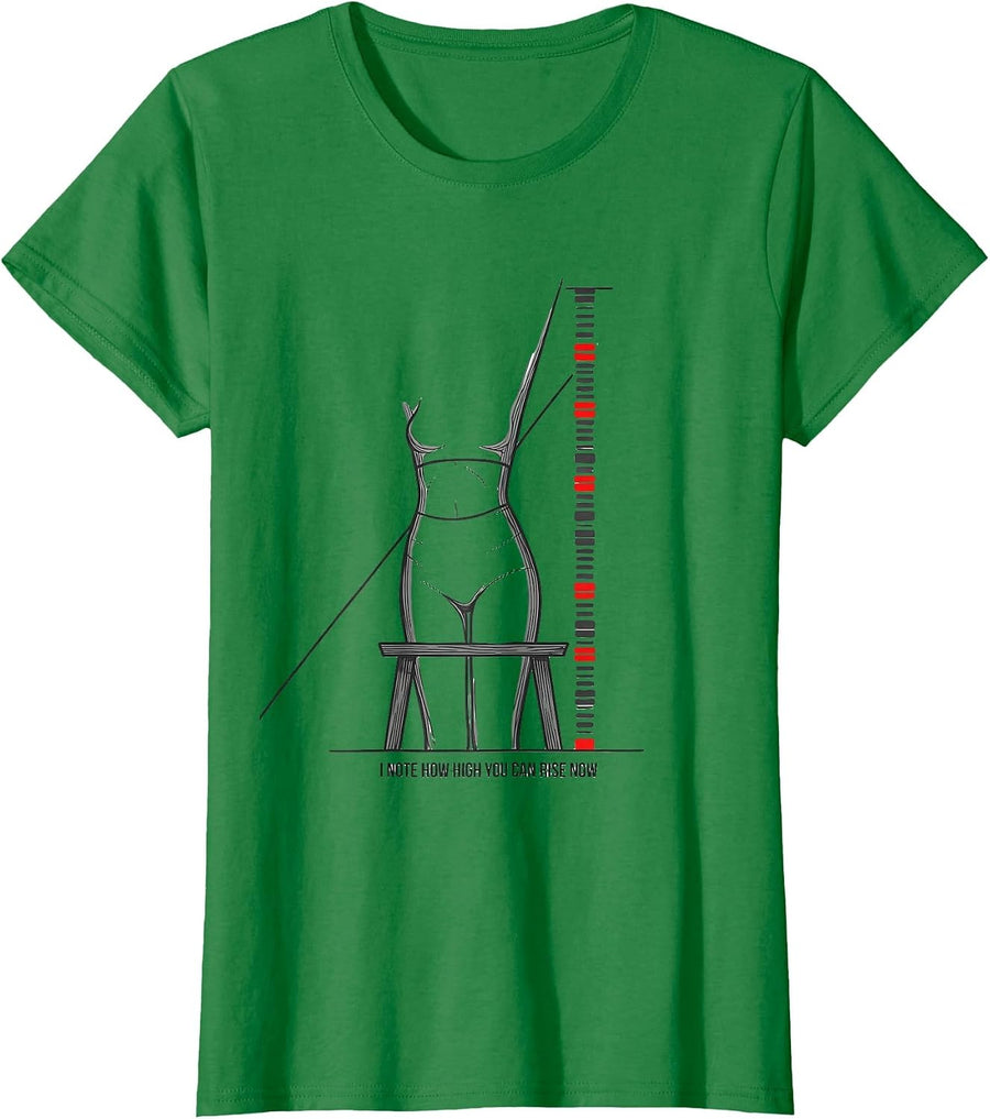 Women's I Note How High You Can Rise Now Funny Physical Therapist T-Shirt - Kelly Green