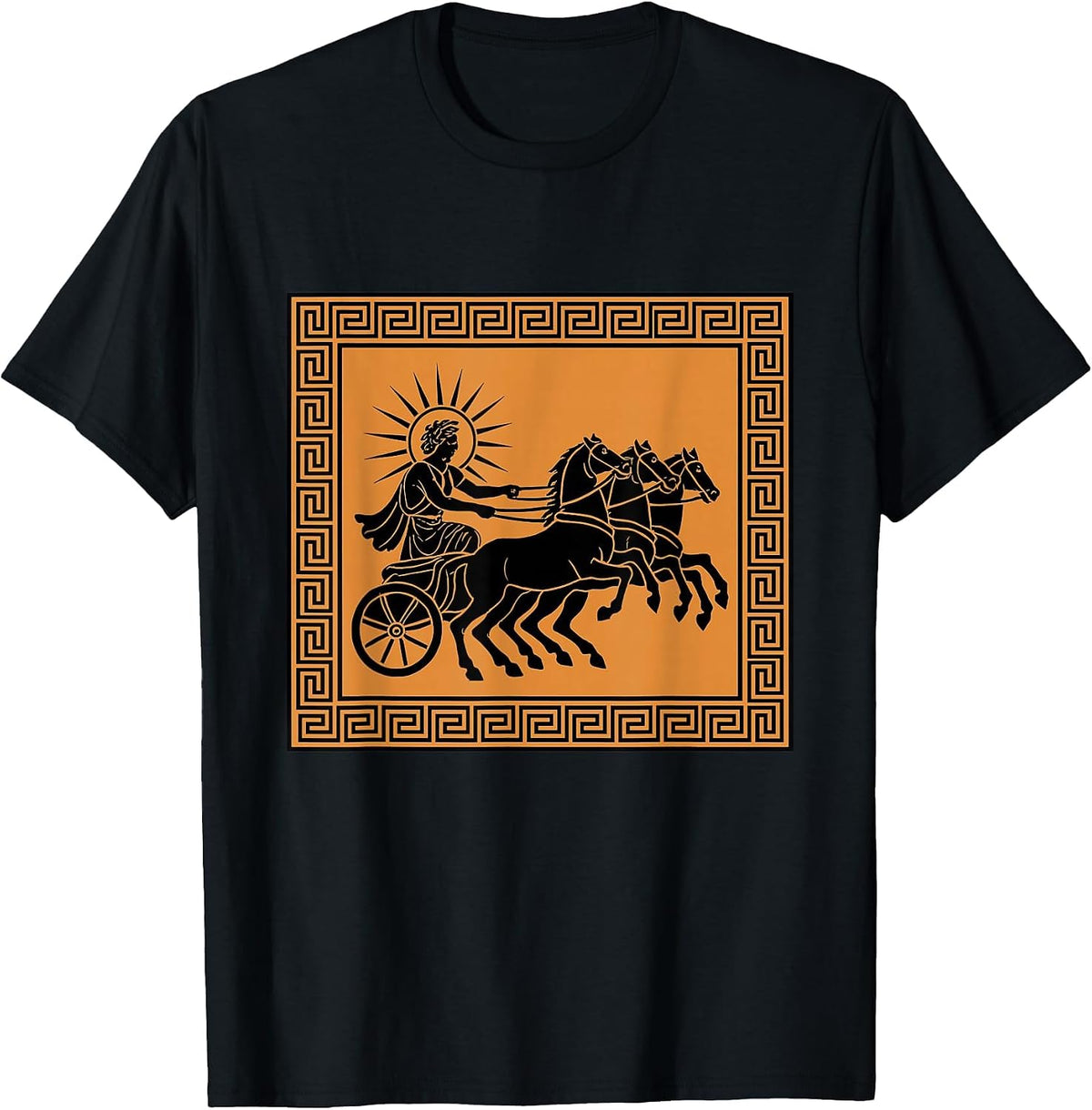 Titan God of the Sun Ancient Art Greek Mythology T-Shirt - Black