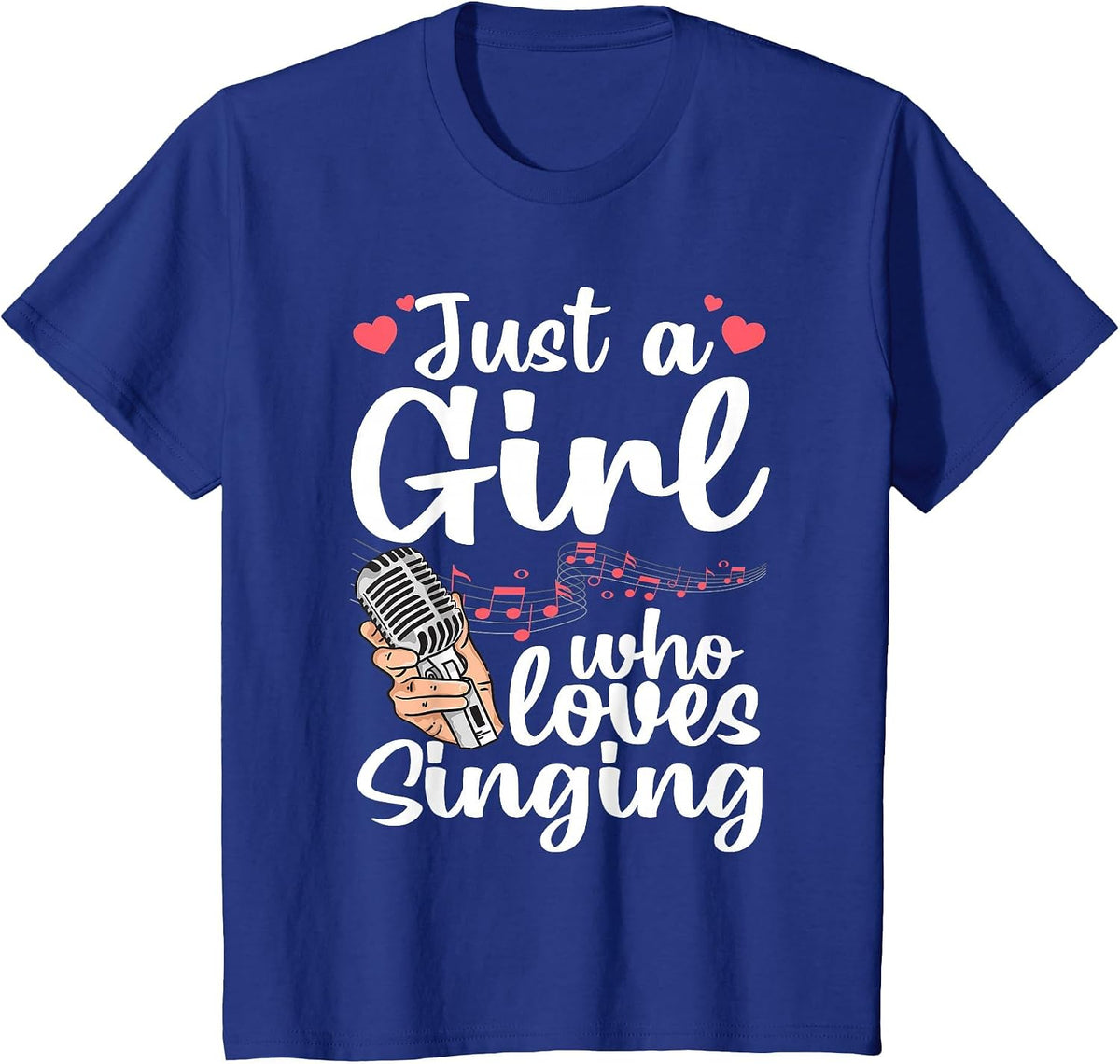 Funny Singing Design for Girls Women Kids Singer Song Lover T-Shirt - Royal Blue