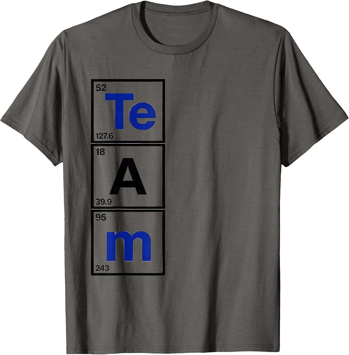 Men's TeAm Swiss International Periodic Table Chemistry Science T-Shirt - Asphalt Grey