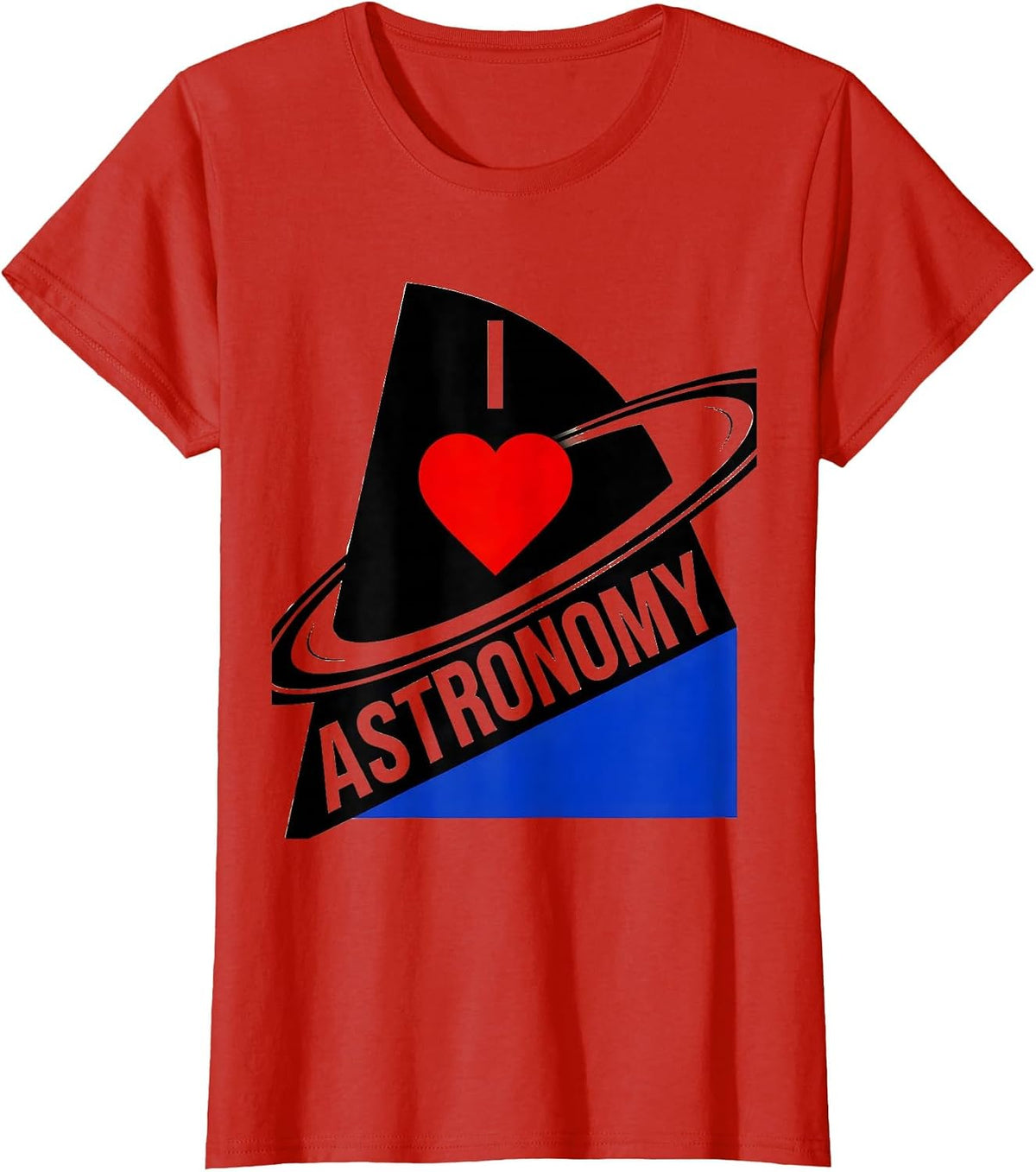 I Love Astronomy Constructivist Poster Science Lover Gift T-Shirt - Red