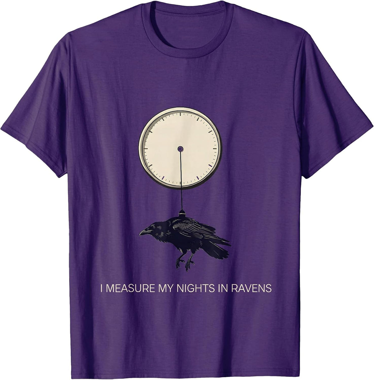 I Measure My Nights In Ravens Gothic Edgar Allan Poe Raven T-Shirt - Purple