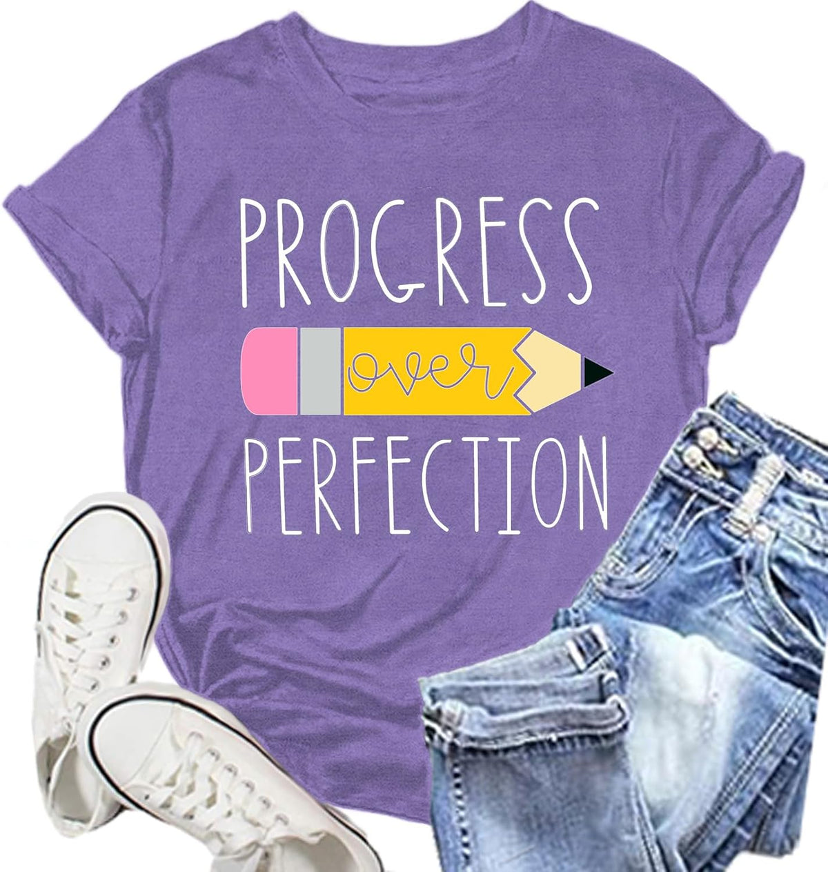 Teacher Shirts for Women Teaching Life T-Shirts - Purple