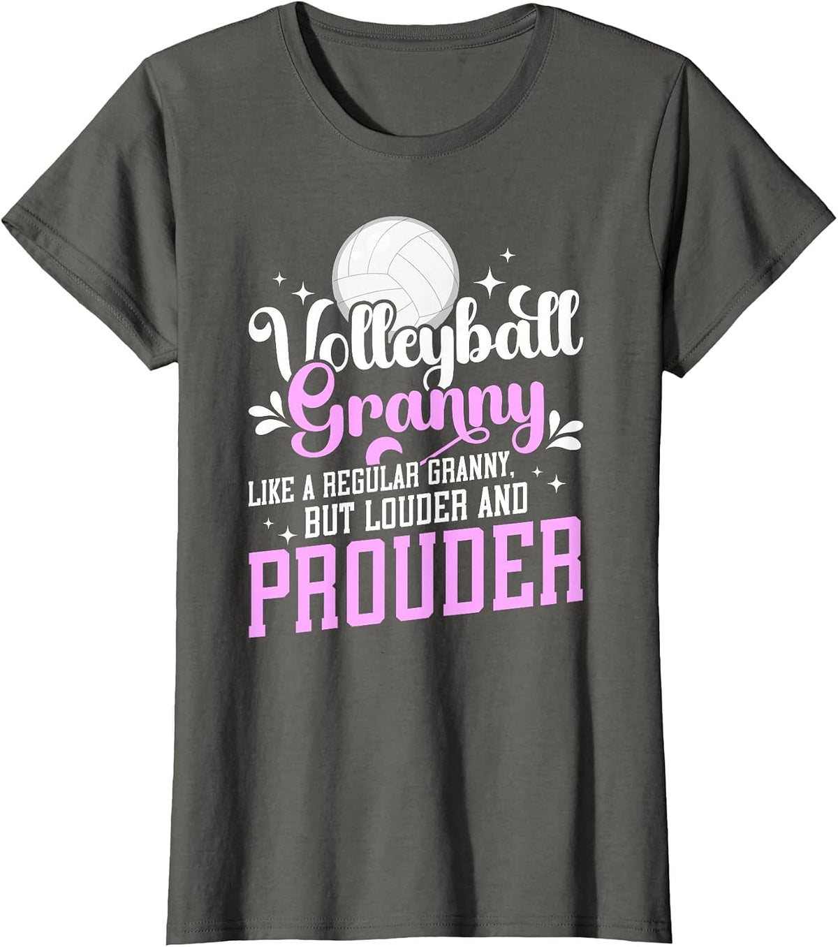 Volleyball Granny of A Volleyball Player Granny Definition T-Shirt - Asphalt Grey