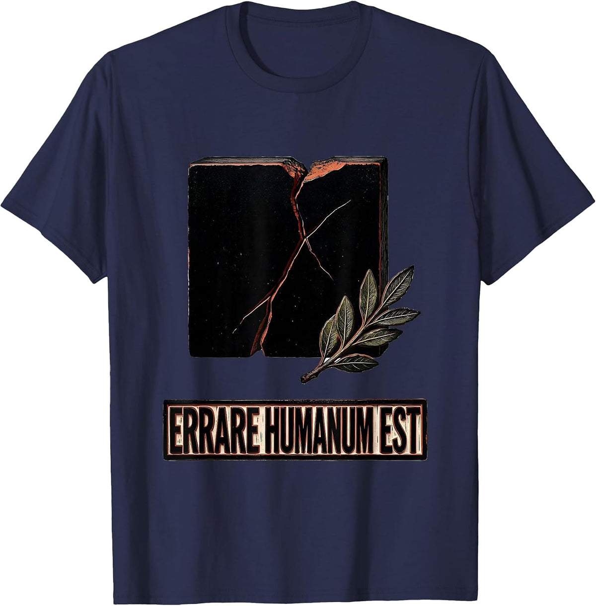 Men's Errare Humanum Est Funny Roman Empire SPQR Latin History T-Shirt - Navy Blue