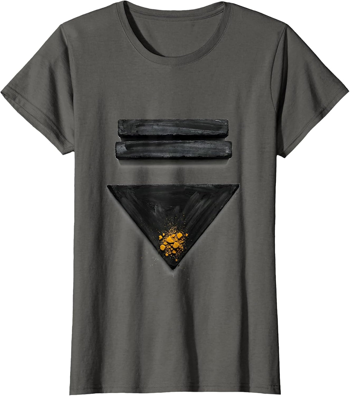Women's Stern Stare Minimalist Miniature Schnauzer Lover Humor T-Shirt - Asphalt Grey