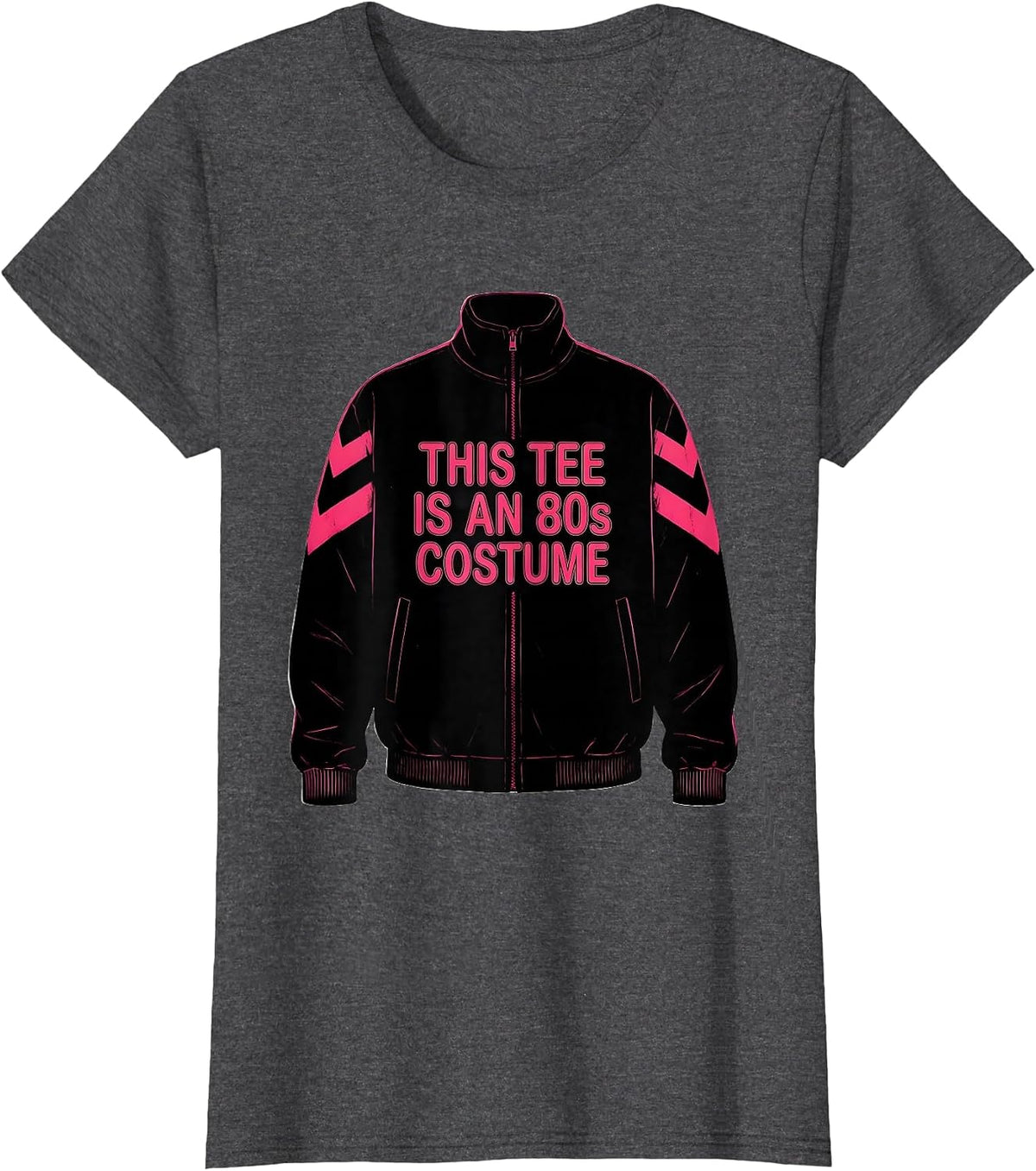 Women's This Tee Is An 80s Costume Funny 80s Party Retro Throwback T-Shirt - Dark Heather Grey