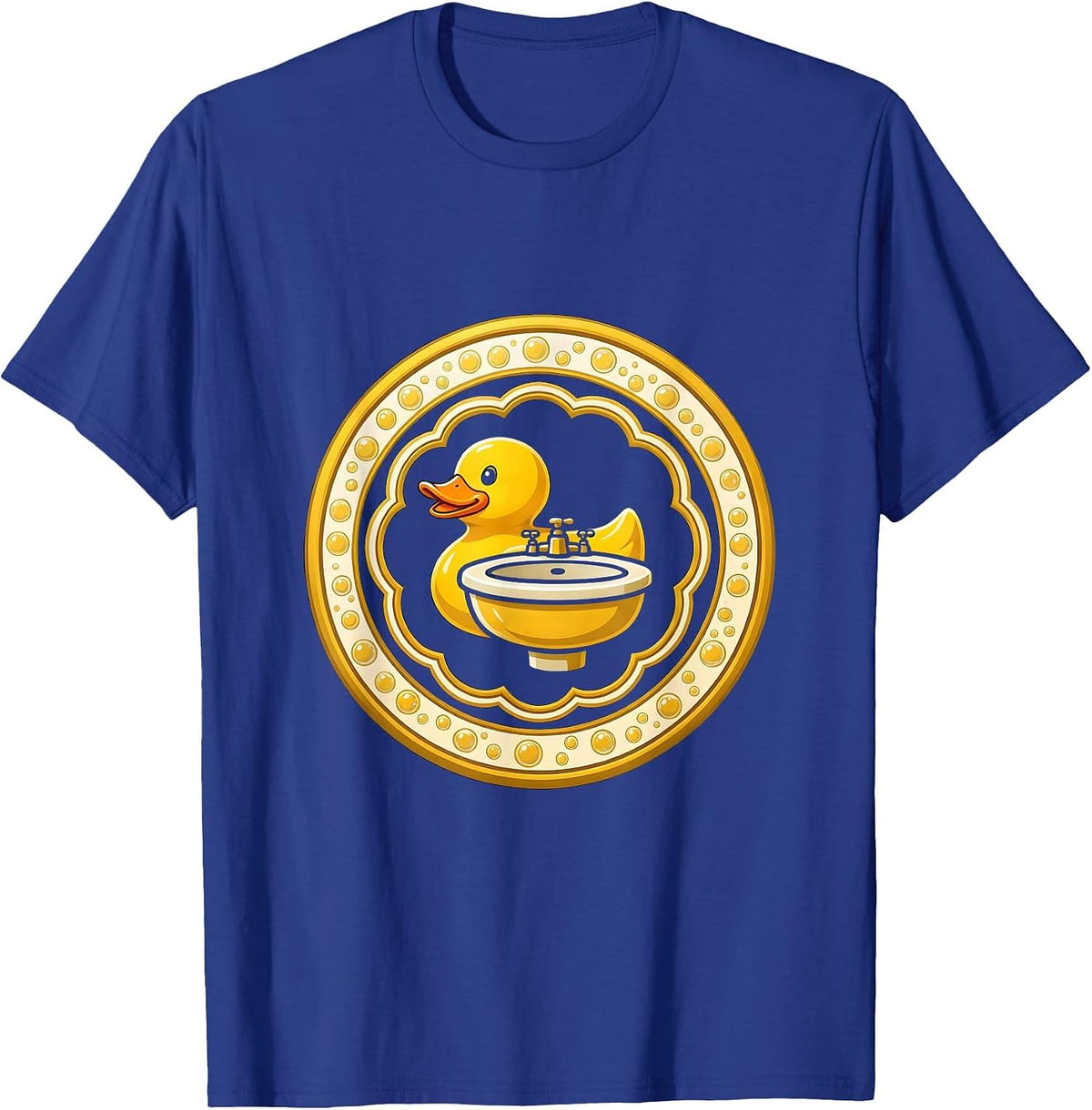 Preschool Teacher Rubber Duck Tiny Sink Graphic T-Shirt - Royal Blue