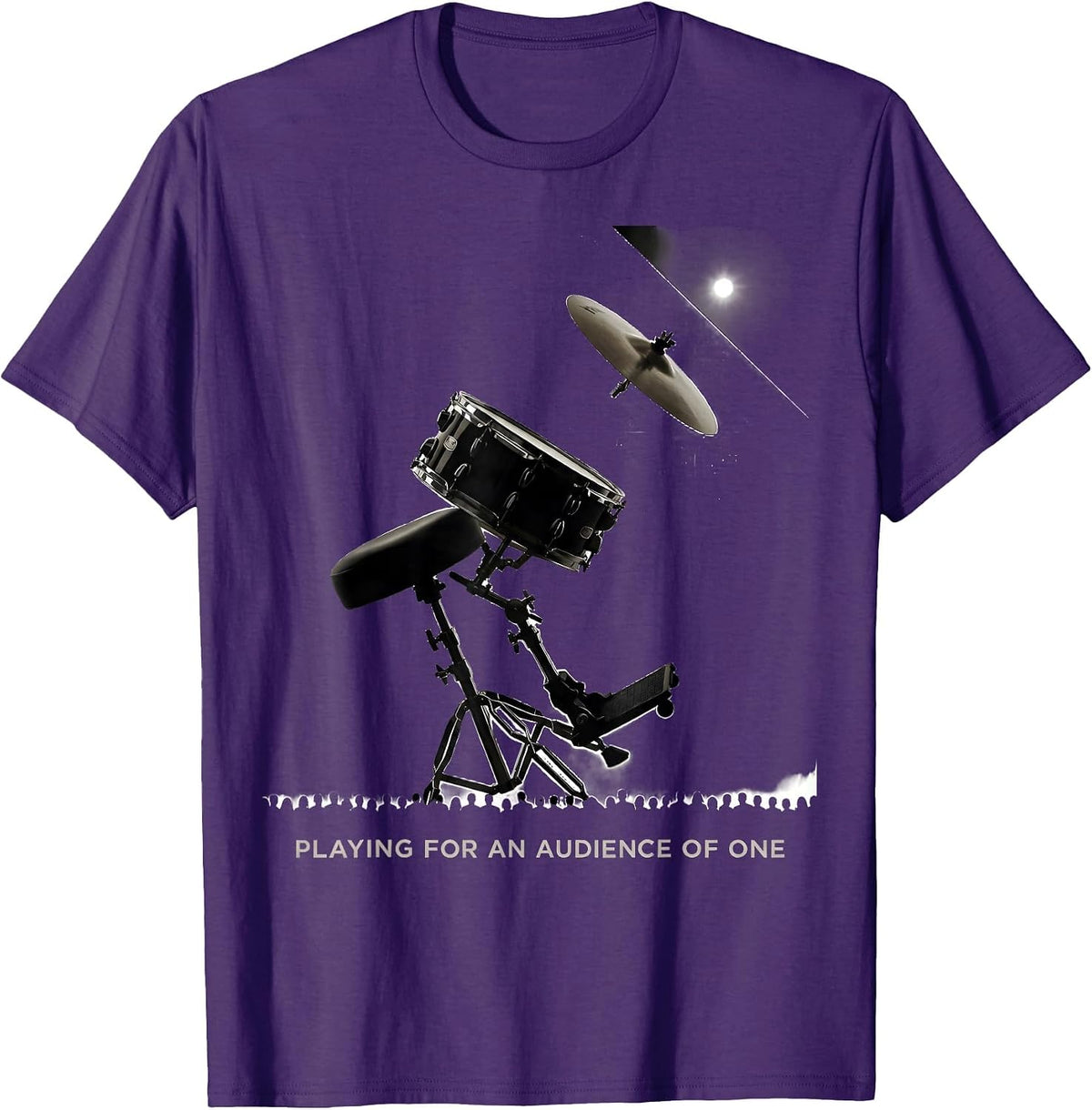 Playing For An Audience Of One Christian Drummer Worship T-Shirt - Purple