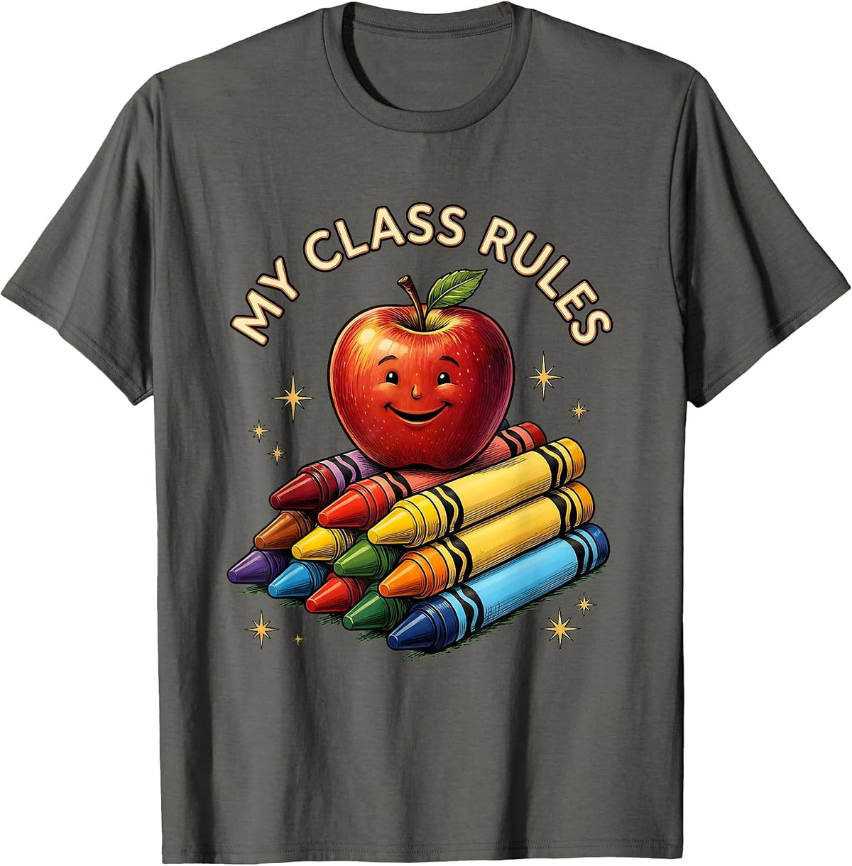Men's My Class Rules Preschool Teacher Design T-Shirt - Asphalt Grey