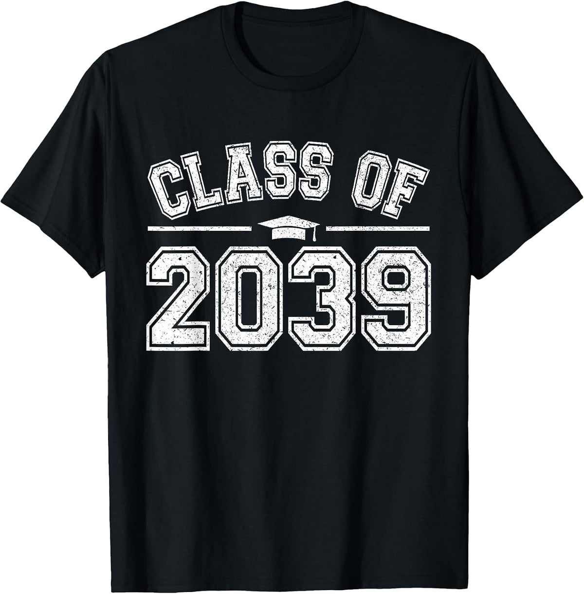 Preschool Class of 2039 Grow with Me Graduation 2039 Vintage T-Shirt - Black