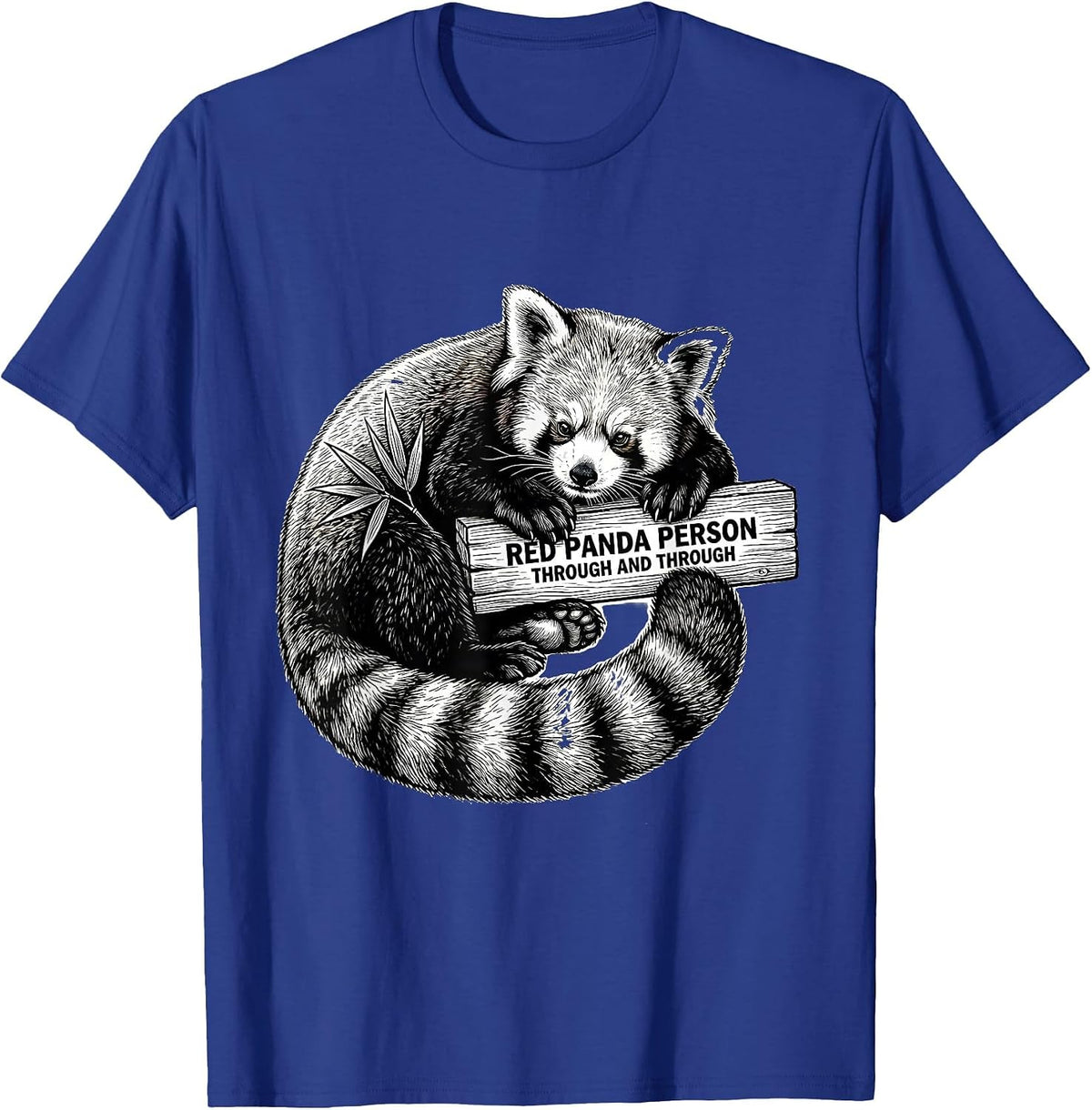Men's Red Panda Person, Through And Through Cute Panda Lover Gift T-Shirt - Royal Blue