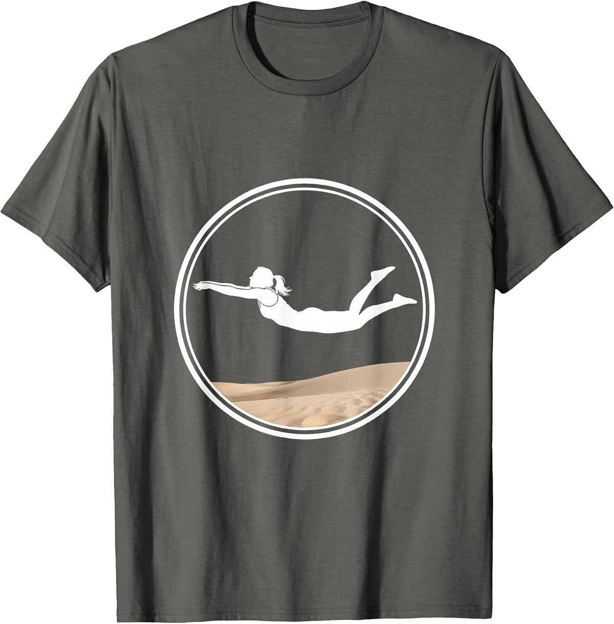 Men's Beach Volleyball Libero Diving Save Graphic T-Shirt - Asphalt Grey