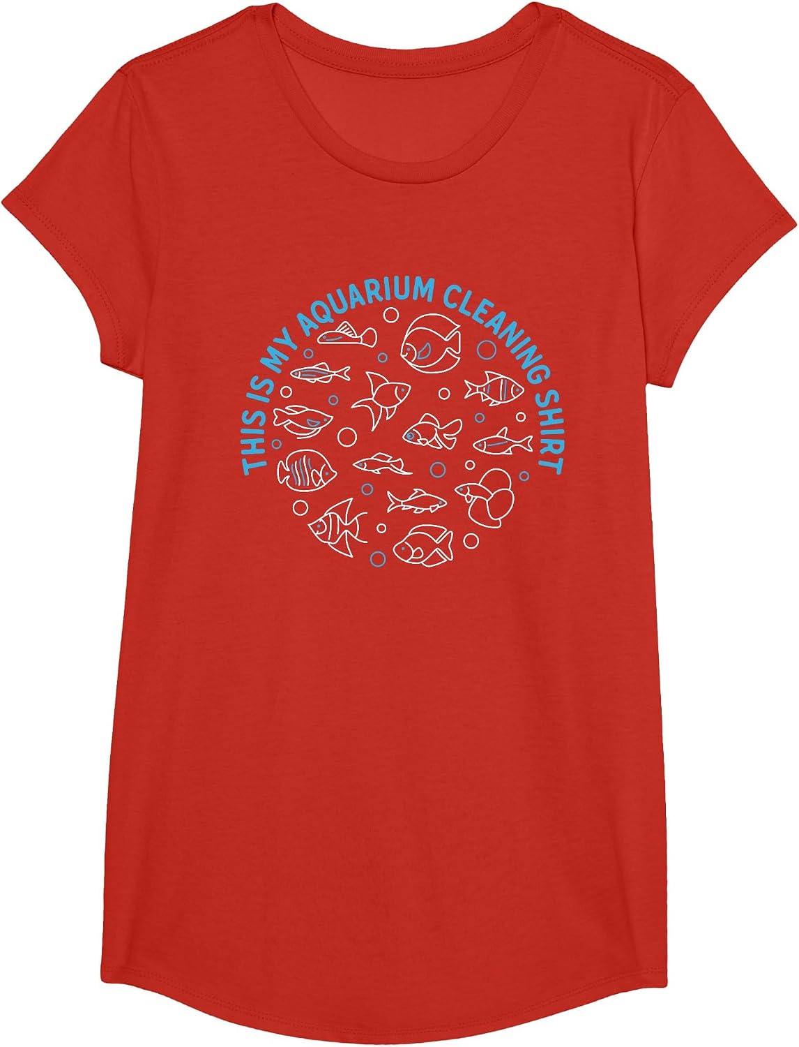 This is My Aquarium Cleaning T-Shirt - Girls Red