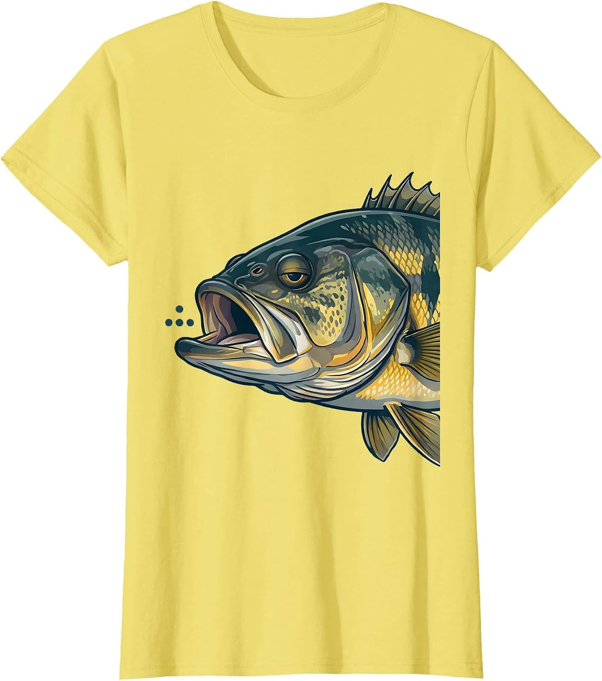 Bass Fisherman Funny Humor Fishing Meme T-Shirt - Lemon Yellow
