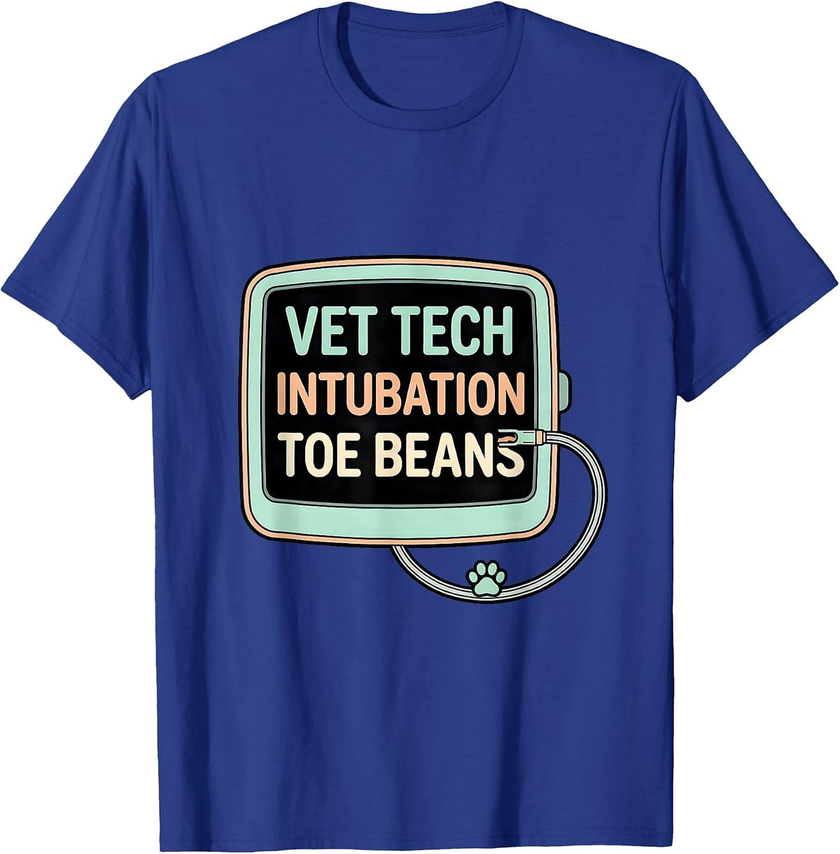 Vet Tech Intubation Toe Beans Pastel Vet Tech Appreciation T-Shirt - Royal Blue