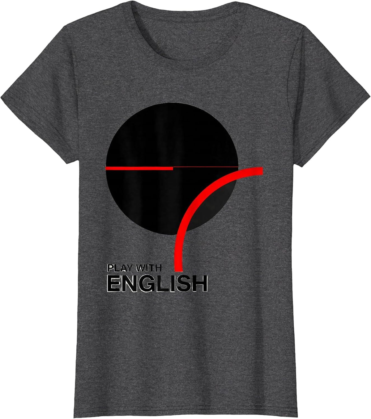 Women's Play With English Funny Billiards Pool Player Gift T-Shirt - Dark Heather Grey