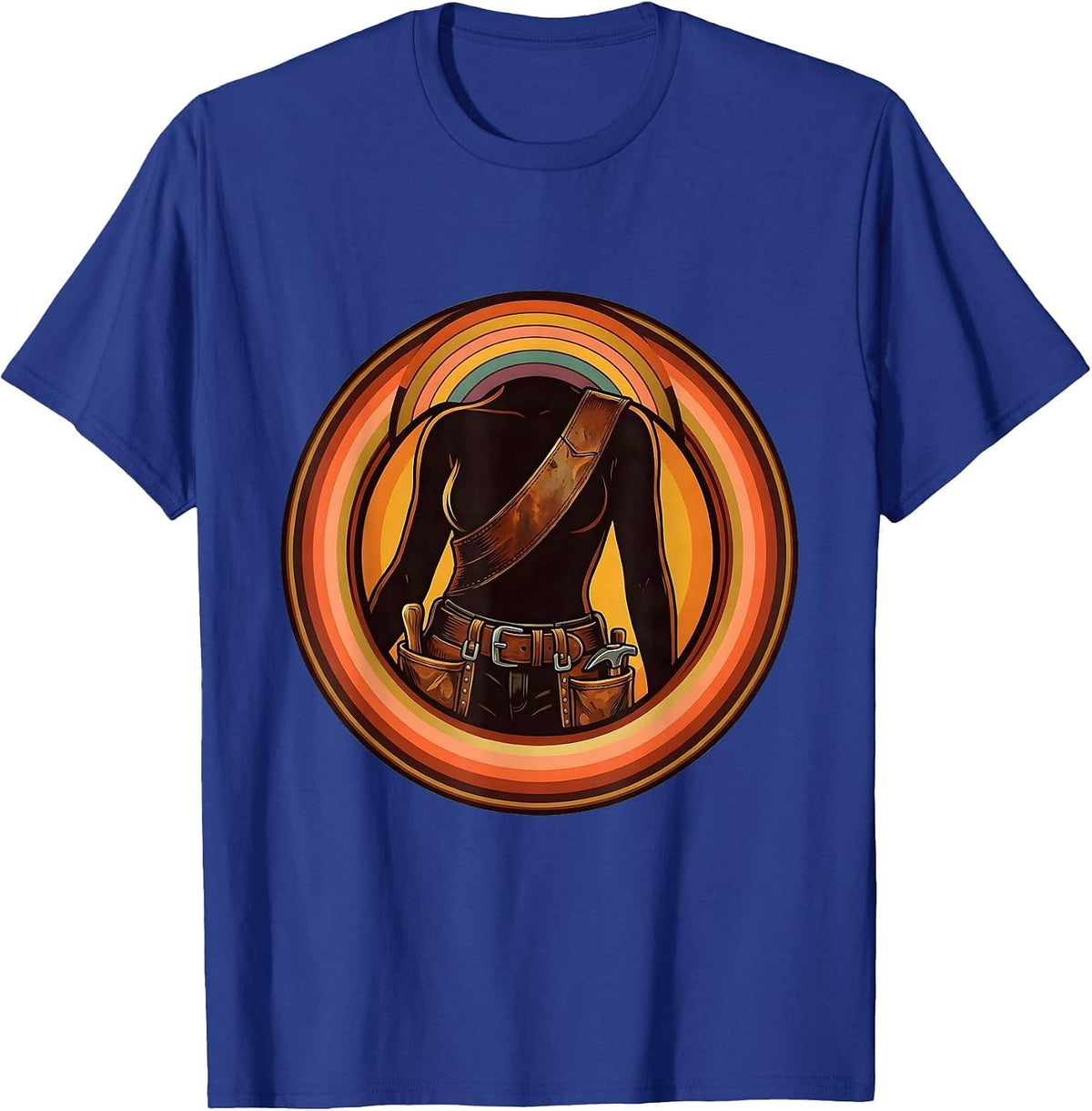 Labor Day Tool Belt Graphic Illustration T-Shirt - Royal Blue