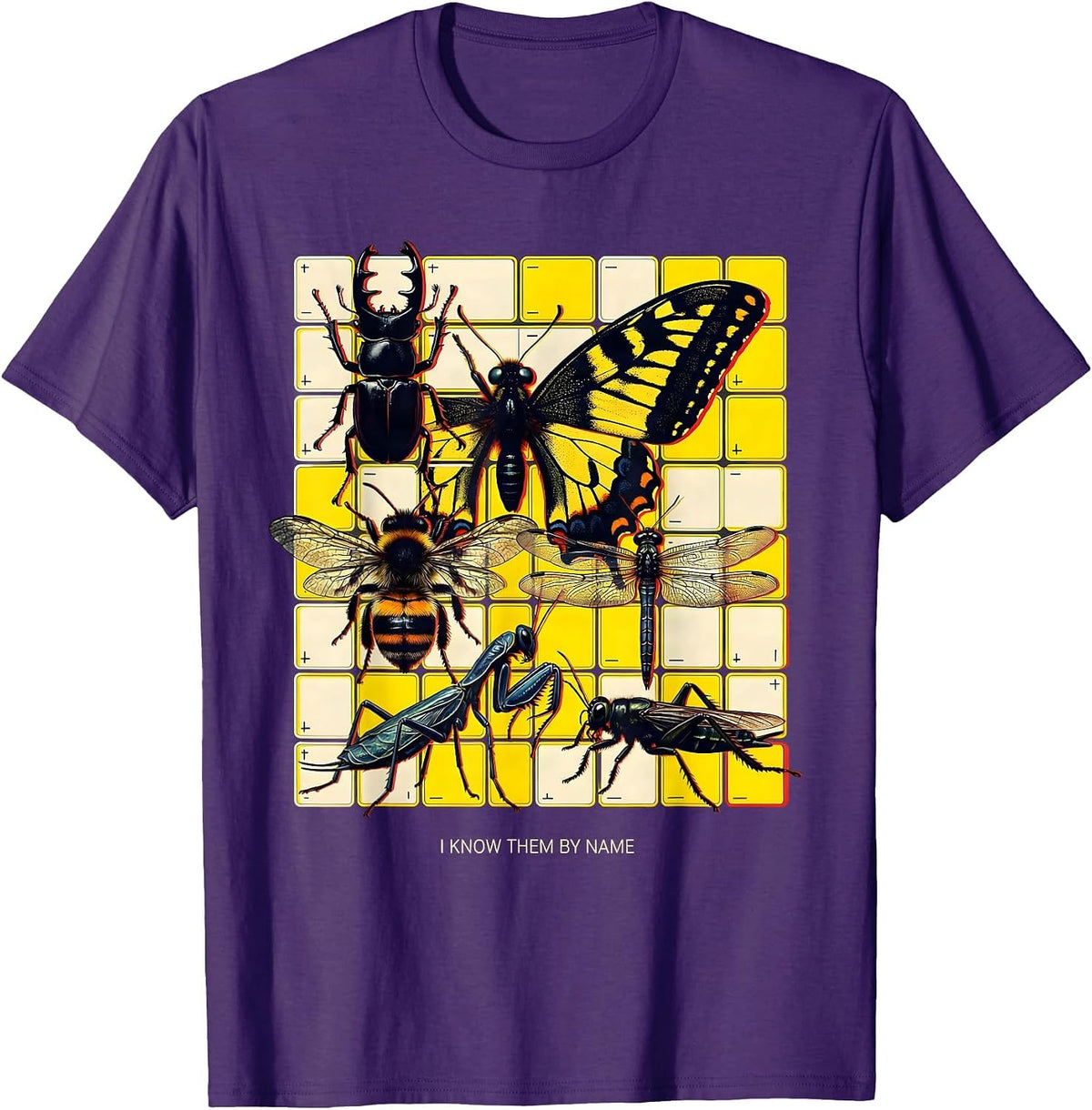 I Know Them By Name Entomology Bug Collector Insect Lover T-Shirt - Purple