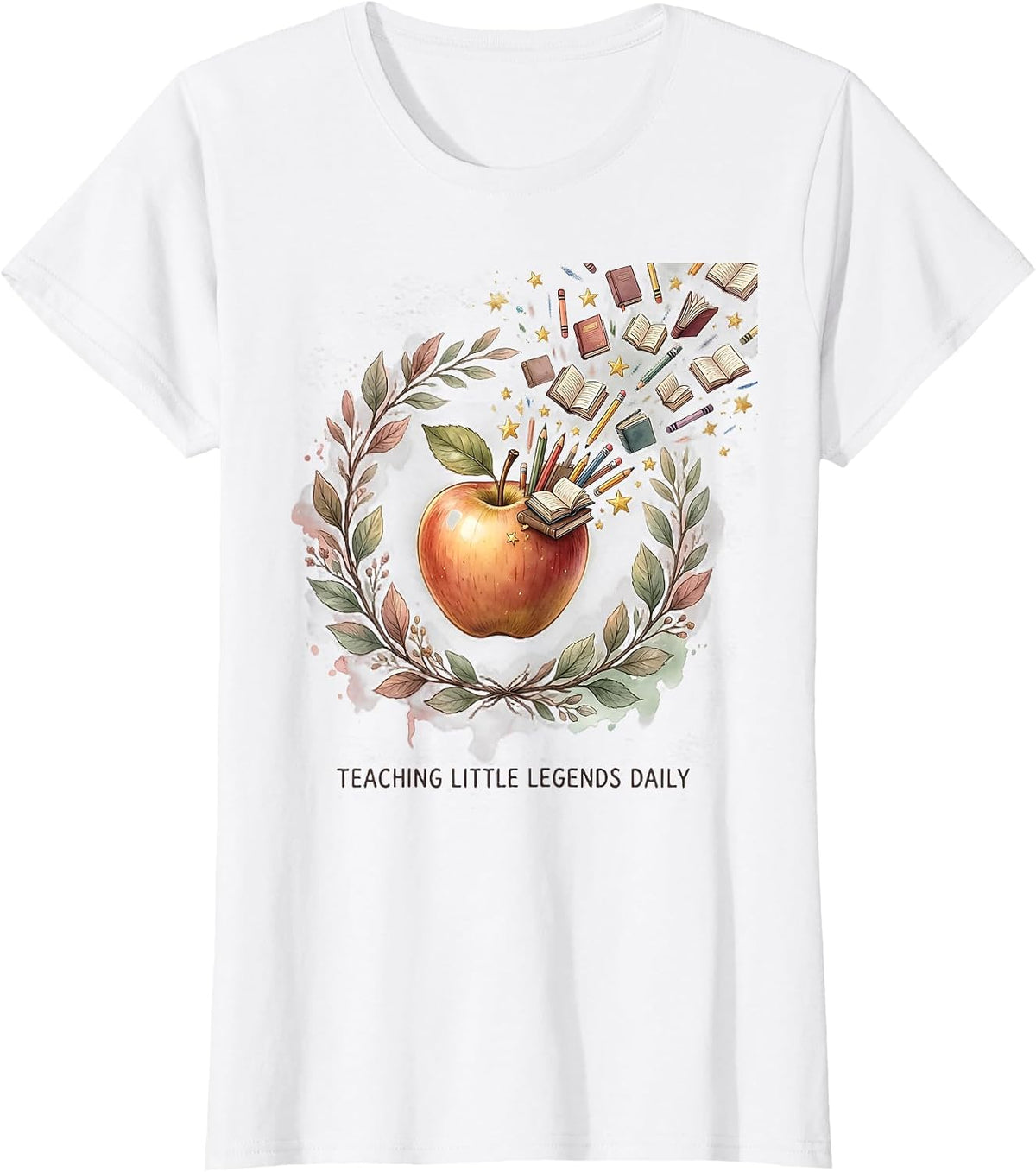 Teaching Little Legends Daily Elementary Teacher T-Shirt - White