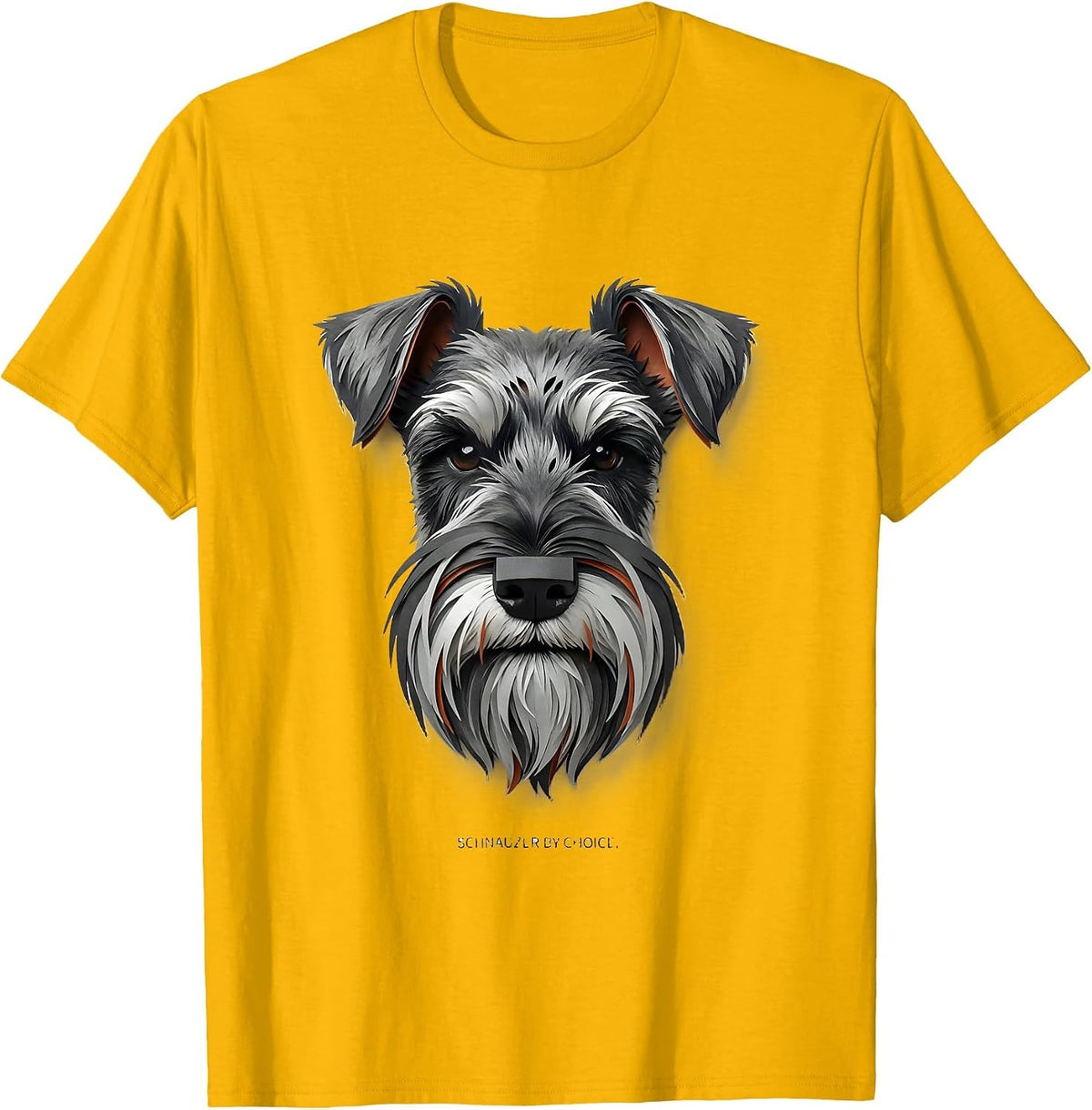 Men's Schnauzer By Choice Funny Miniature Schnauzer Lover Gift T-Shirt - Golden Yellow
