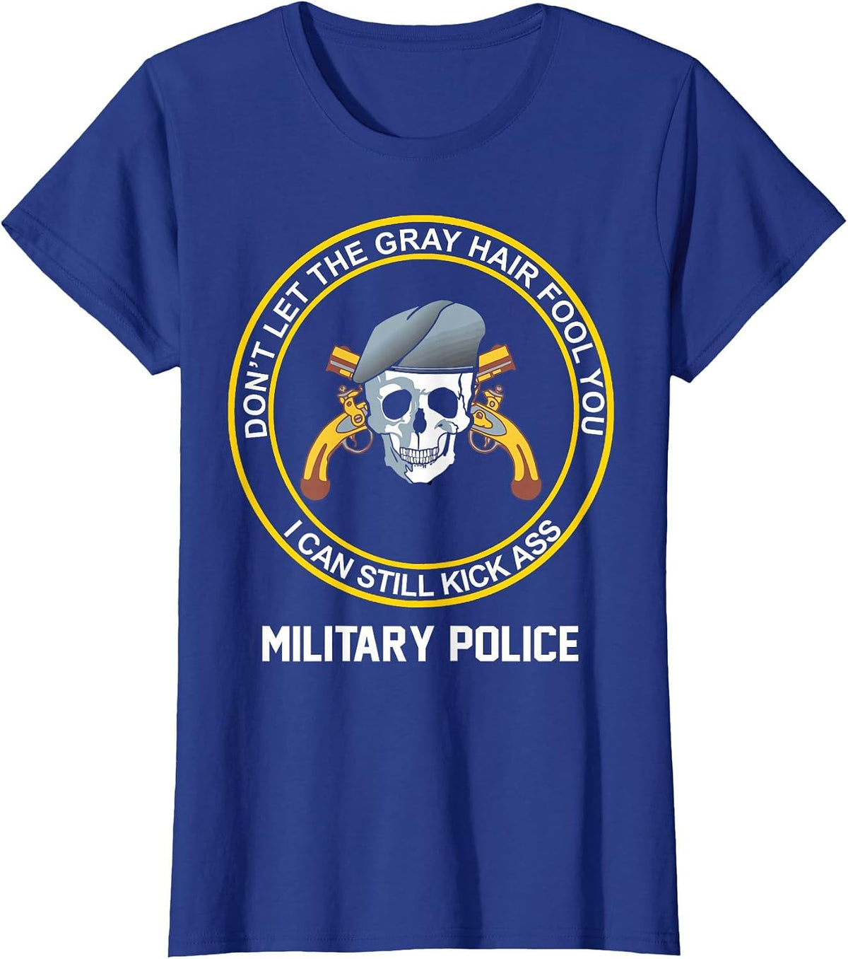 Retired Military Police Funny Old Man US Army MP Veteran T-Shirt - Royal Blue