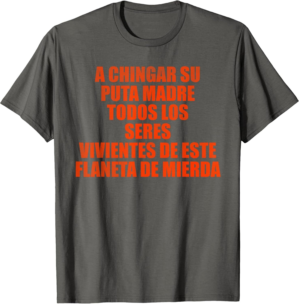 A chingar su puta Madre Todos Los seres vivientes de este T-Shirt - Asphalt Grey