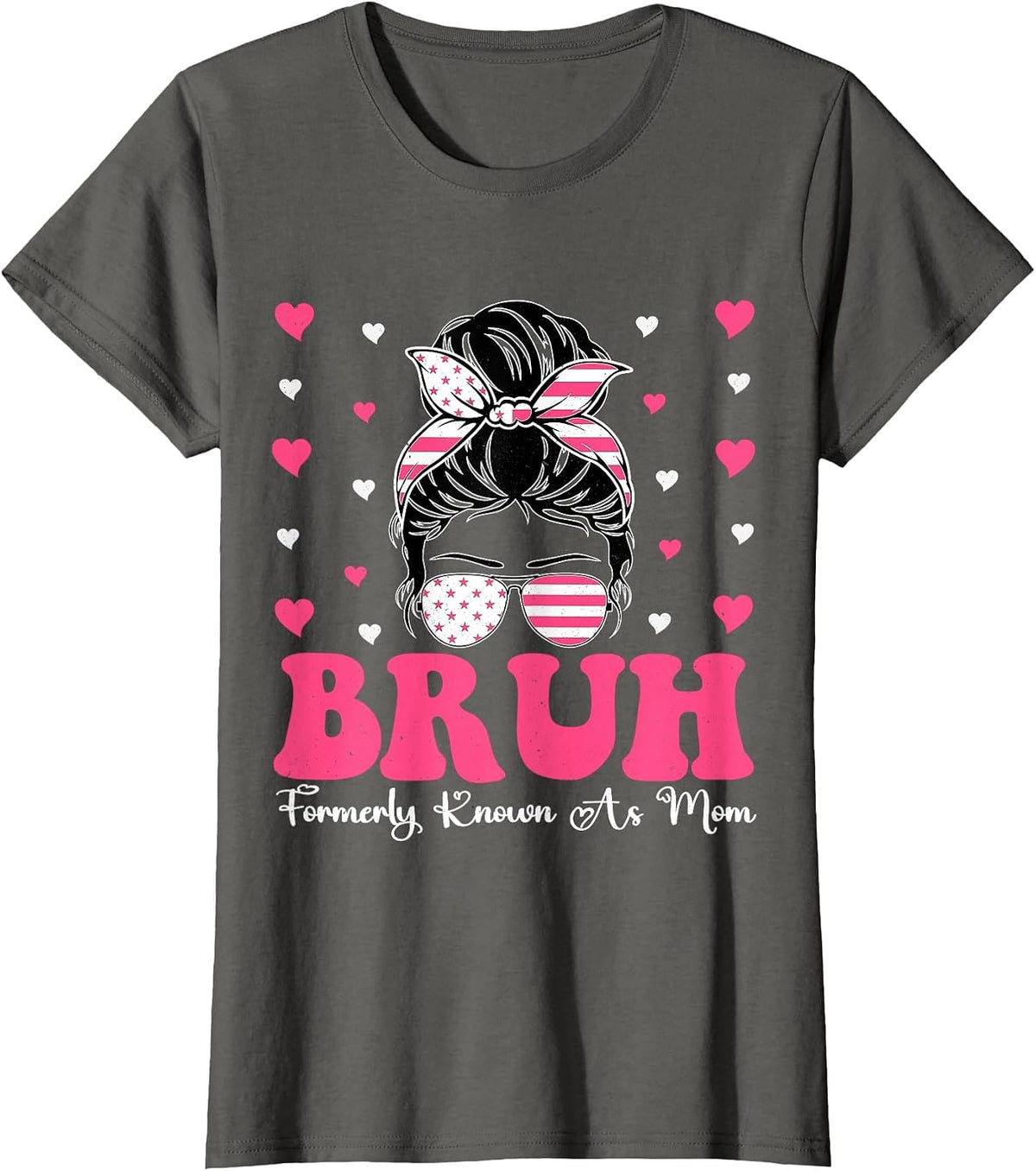 Bruh Formerly Known As Mom Funny Mother's Day T-Shirt - Asphalt Grey